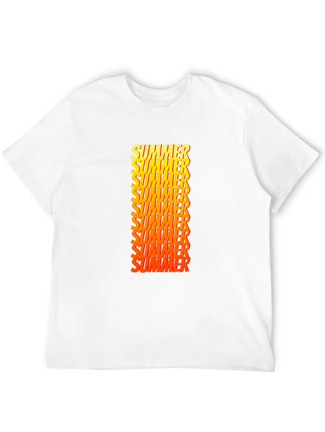 Ombre Summer Text Unisex Casual T-Shirt – Clean Design For Daily Comfort