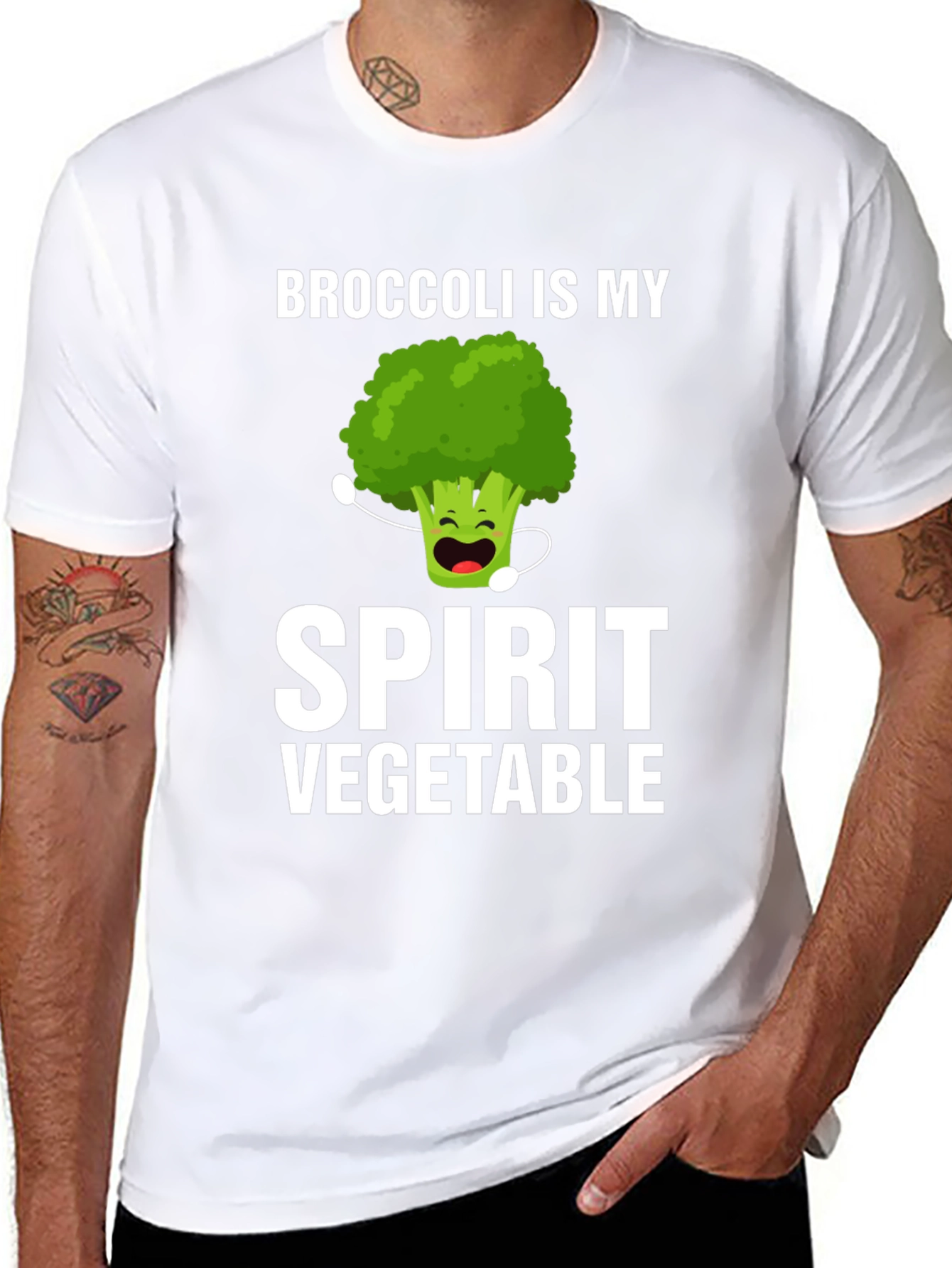 Broccoli Spirit Vegetable T-Shirt Funny Foodie Tee