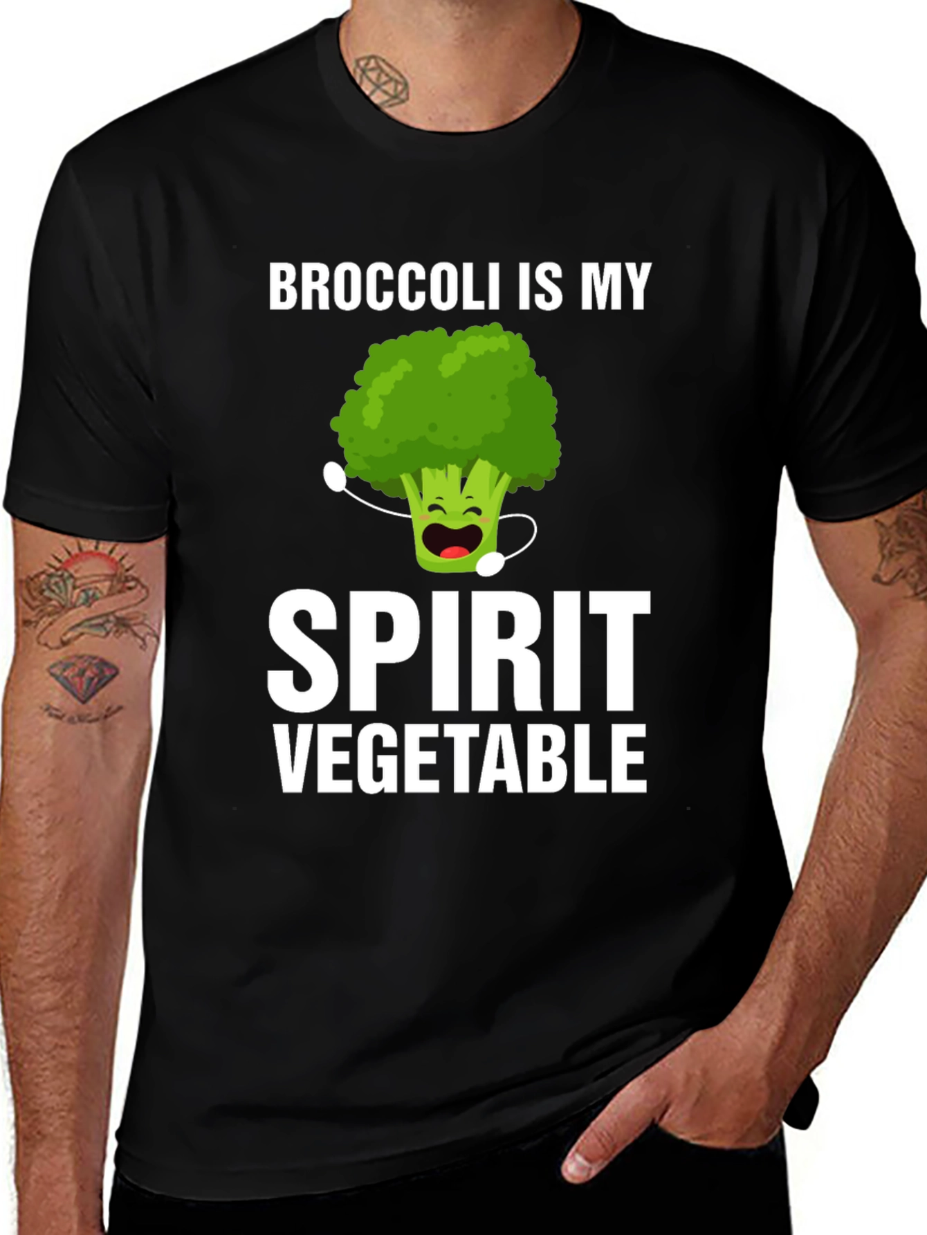 Broccoli Spirit Vegetable T-Shirt Funny Foodie Tee
