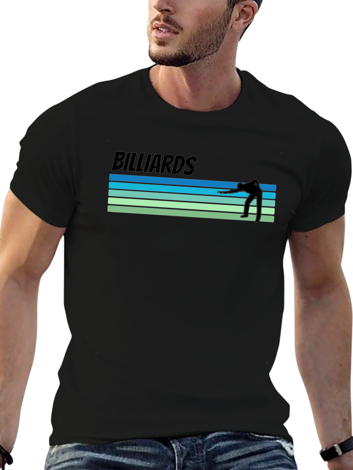 Billiards Retro Style Graphic T-Shirt