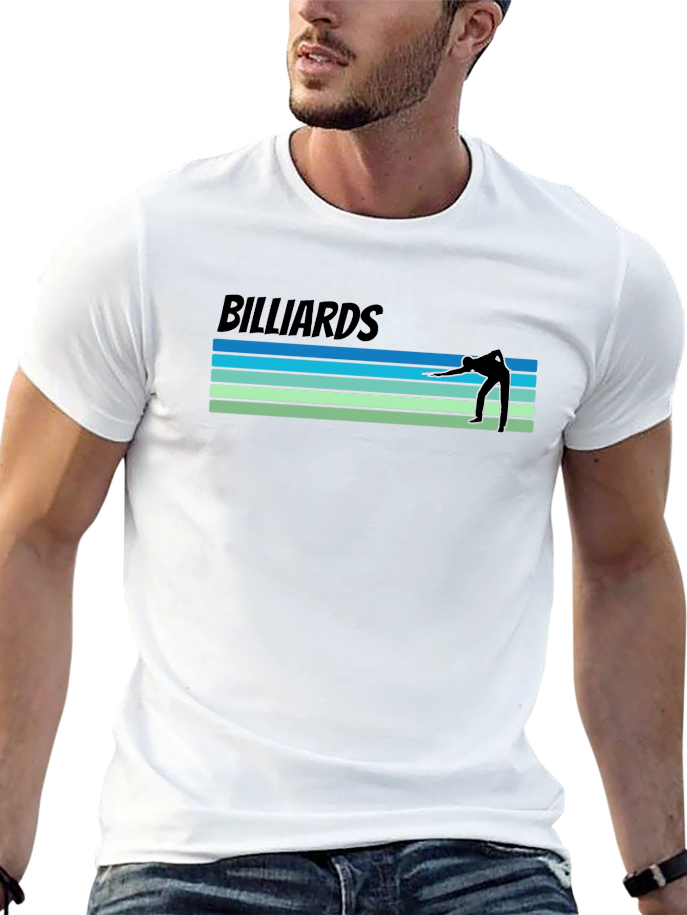 Billiards Retro Style Graphic T-Shirt