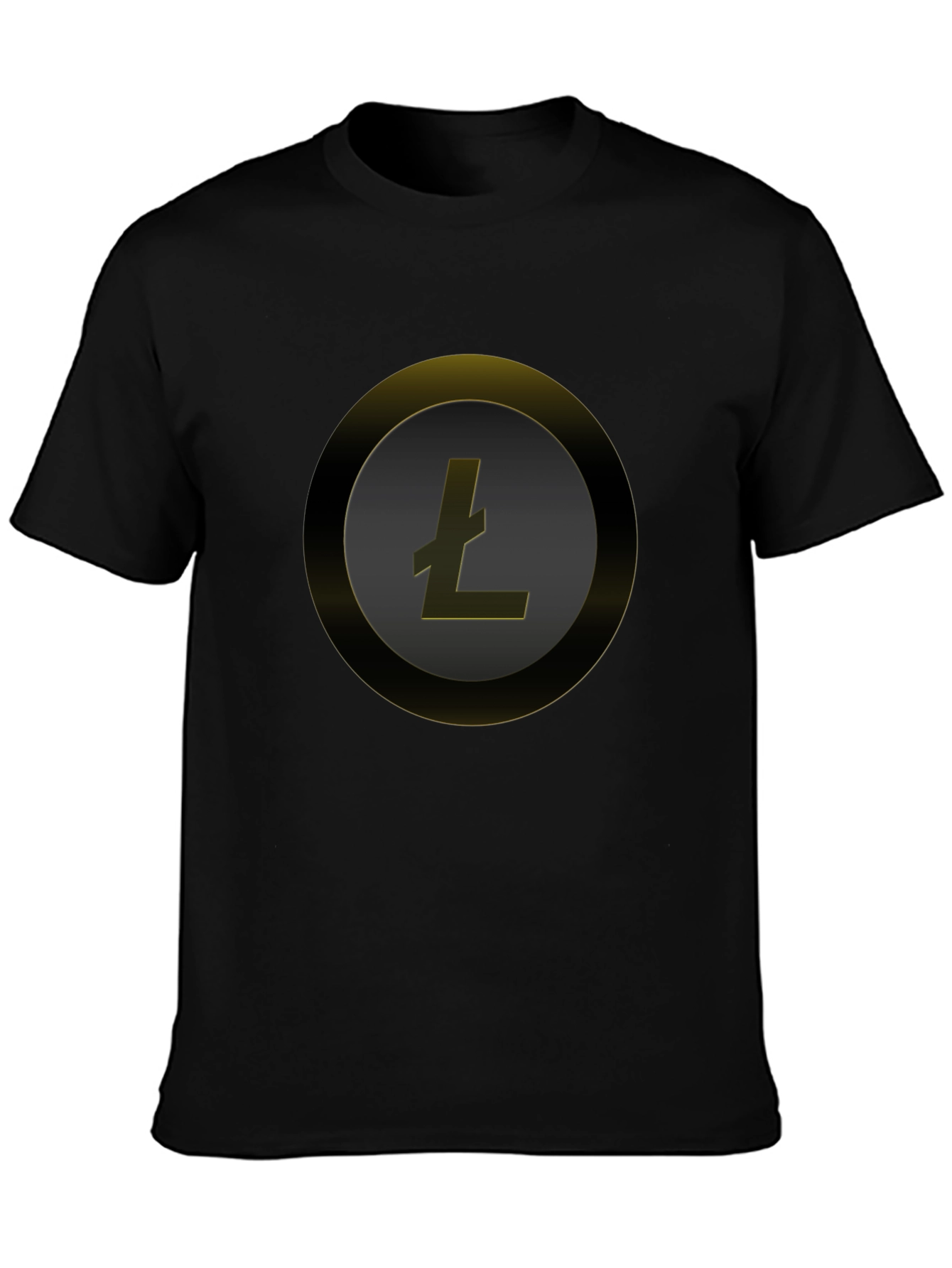 Litecoin Crypto Tee - Sleek Black Circle Design