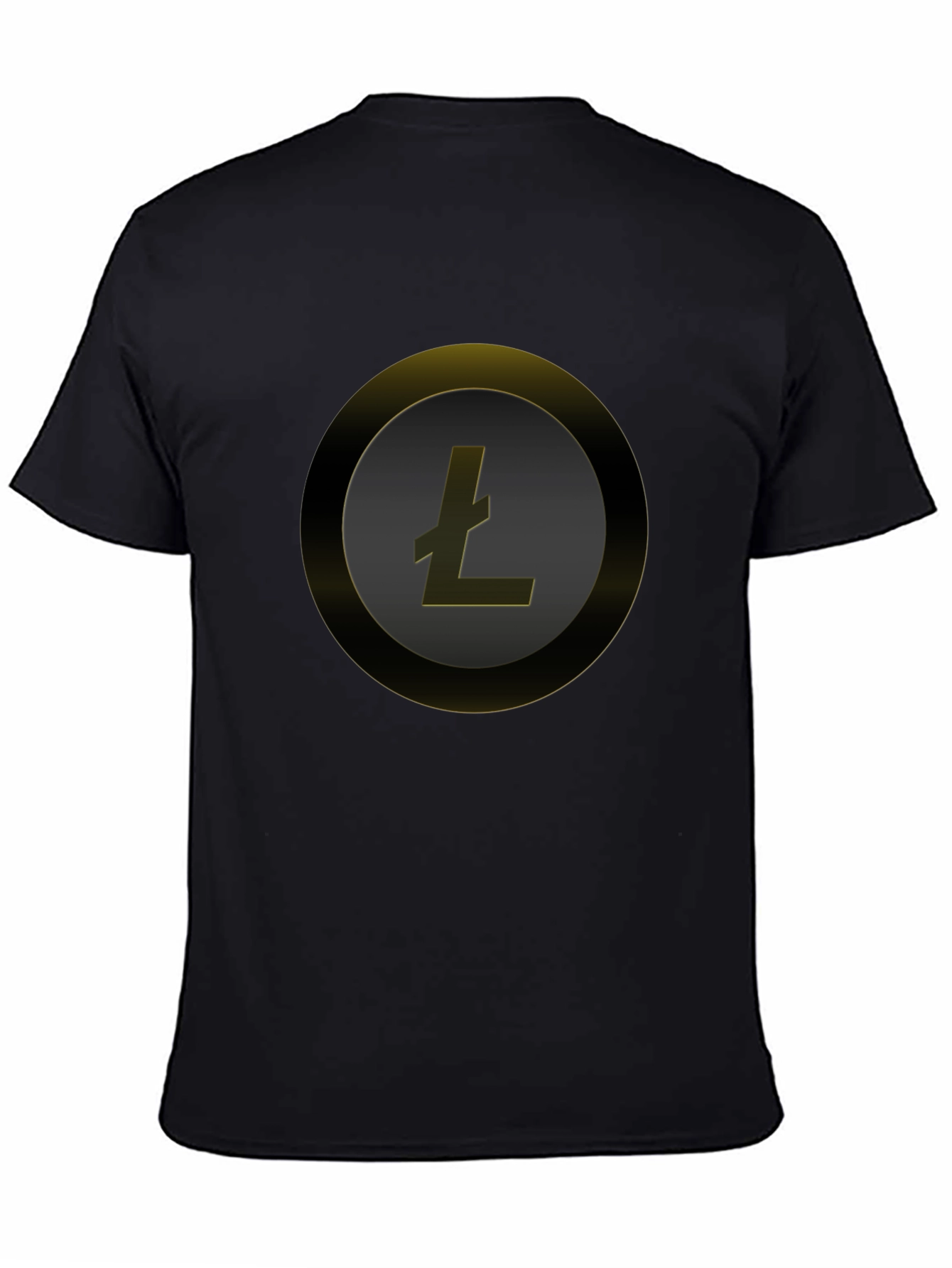 Litecoin Crypto Tee - Sleek Black Circle Design