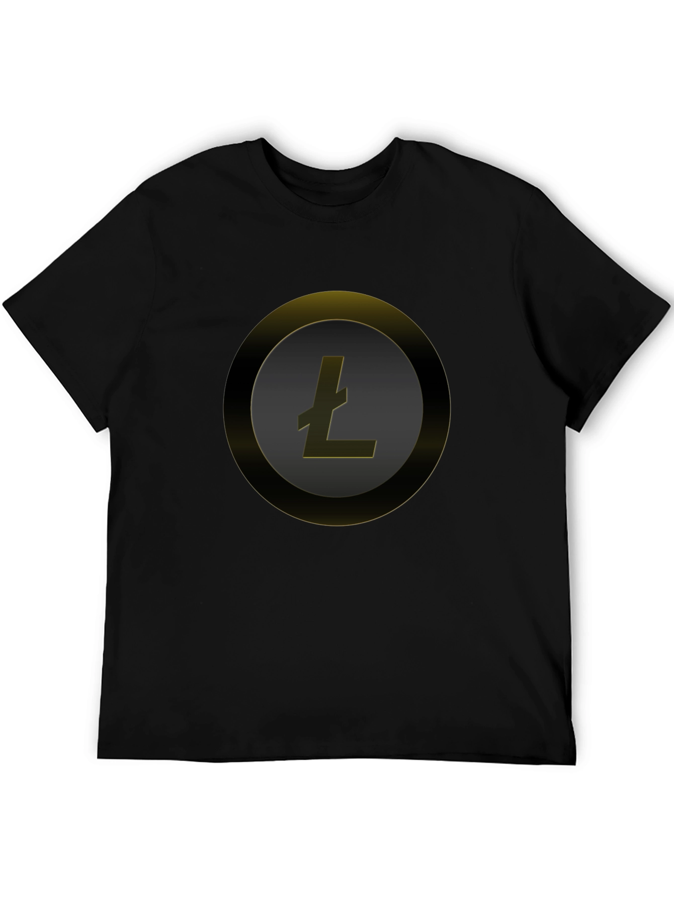 Litecoin Crypto Tee - Sleek Black Circle Design