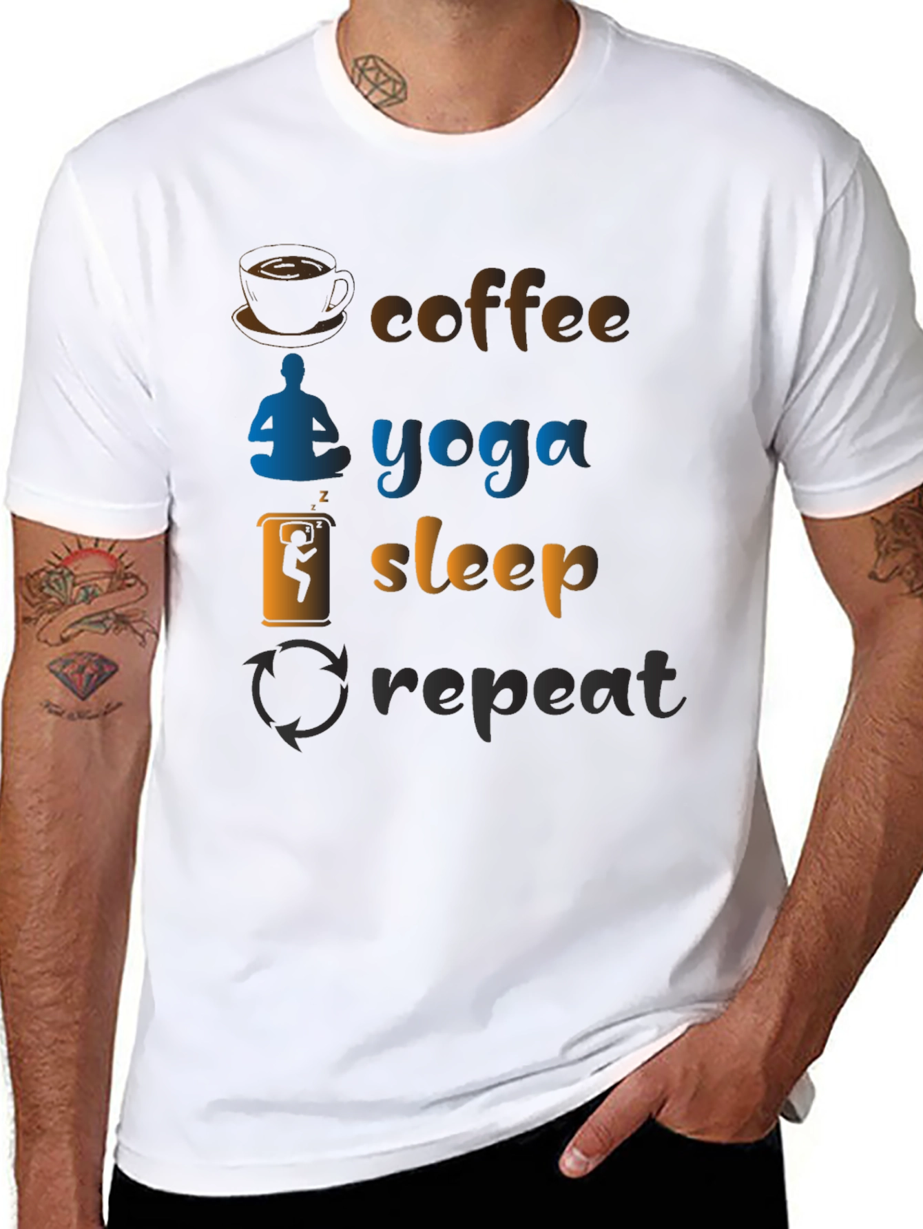 Coffee Yoga Sleep Repeat T-Shirt