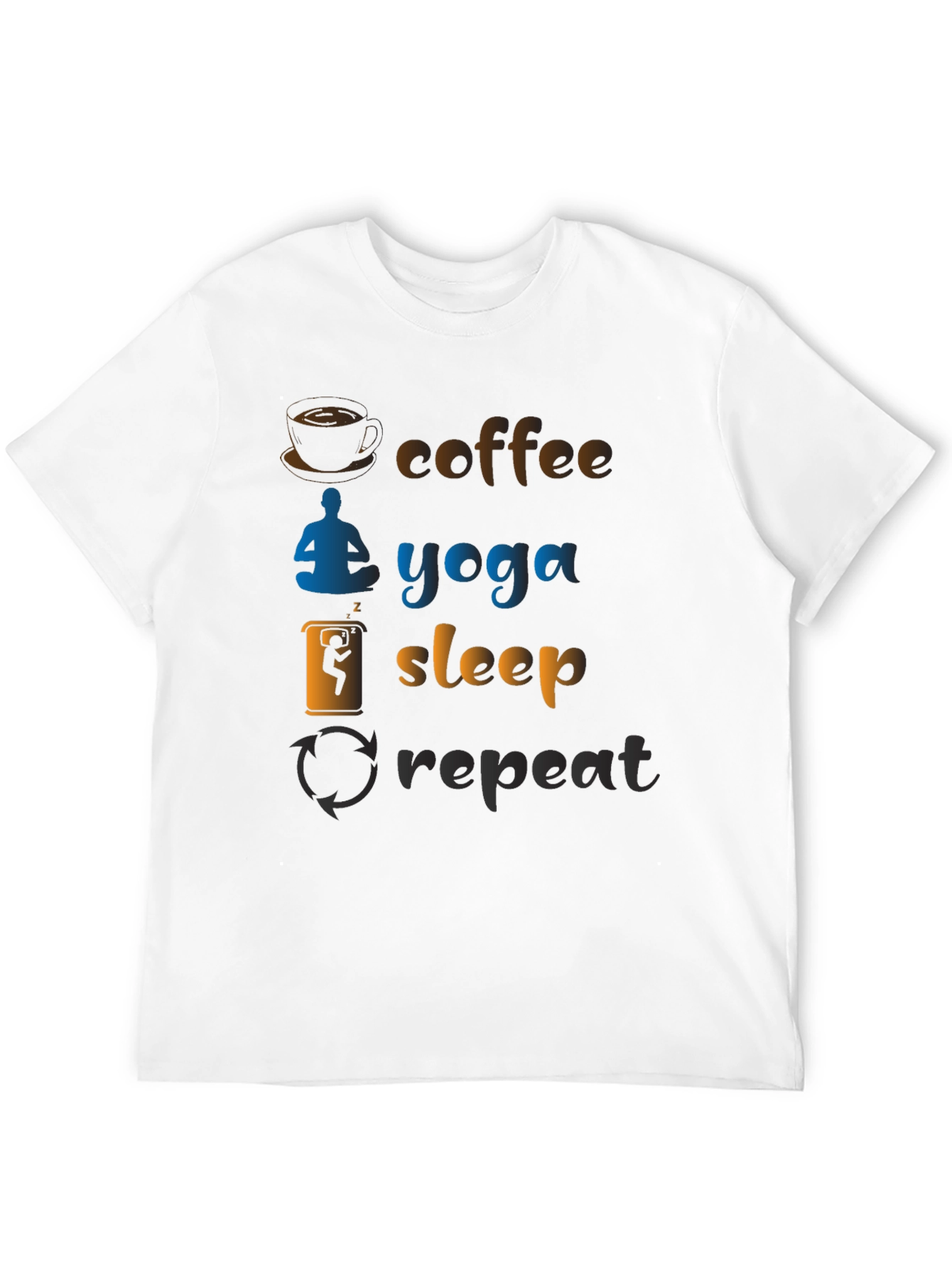 Coffee Yoga Sleep Repeat T-Shirt