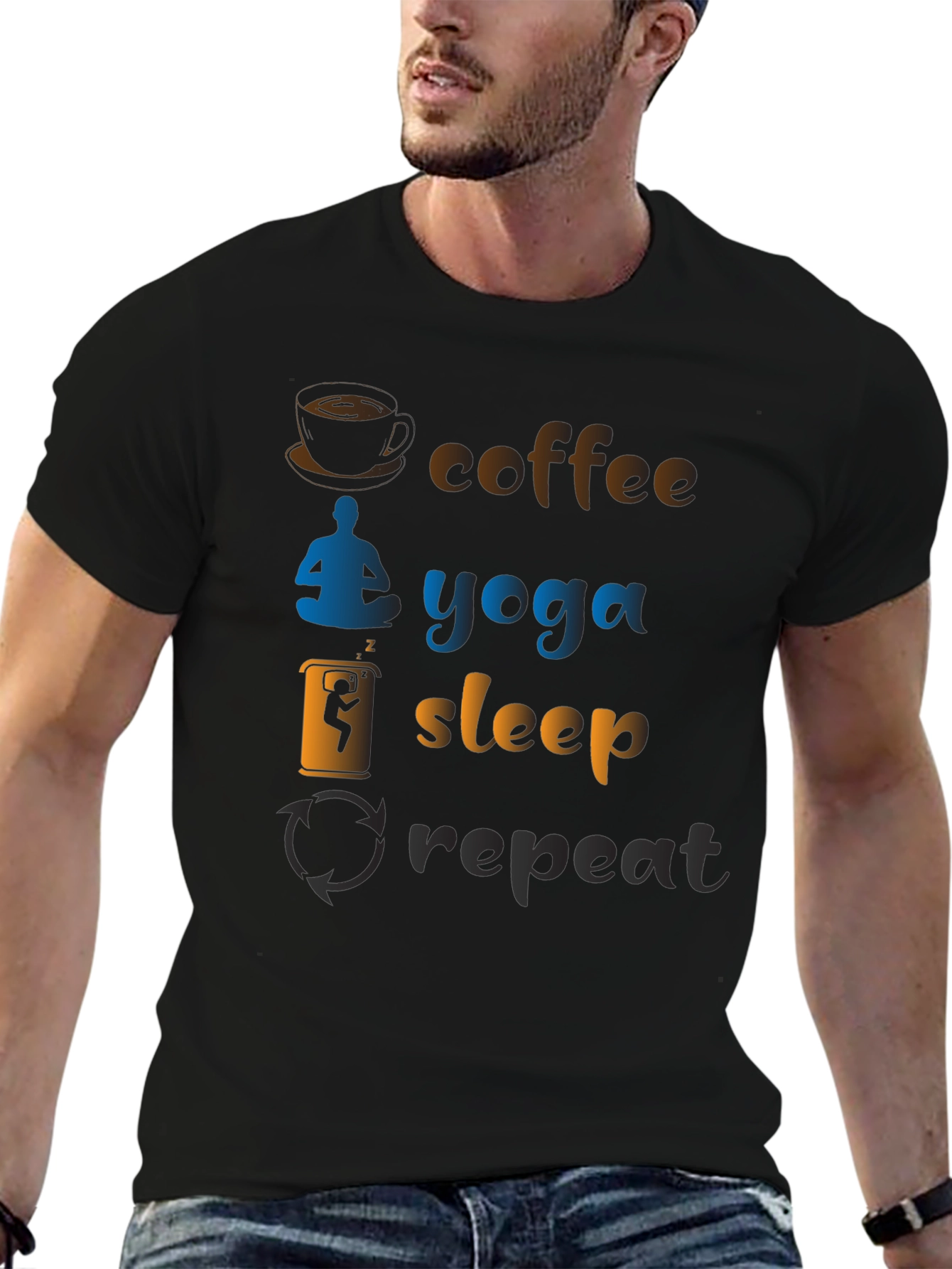 Coffee Yoga Sleep Repeat T-Shirt