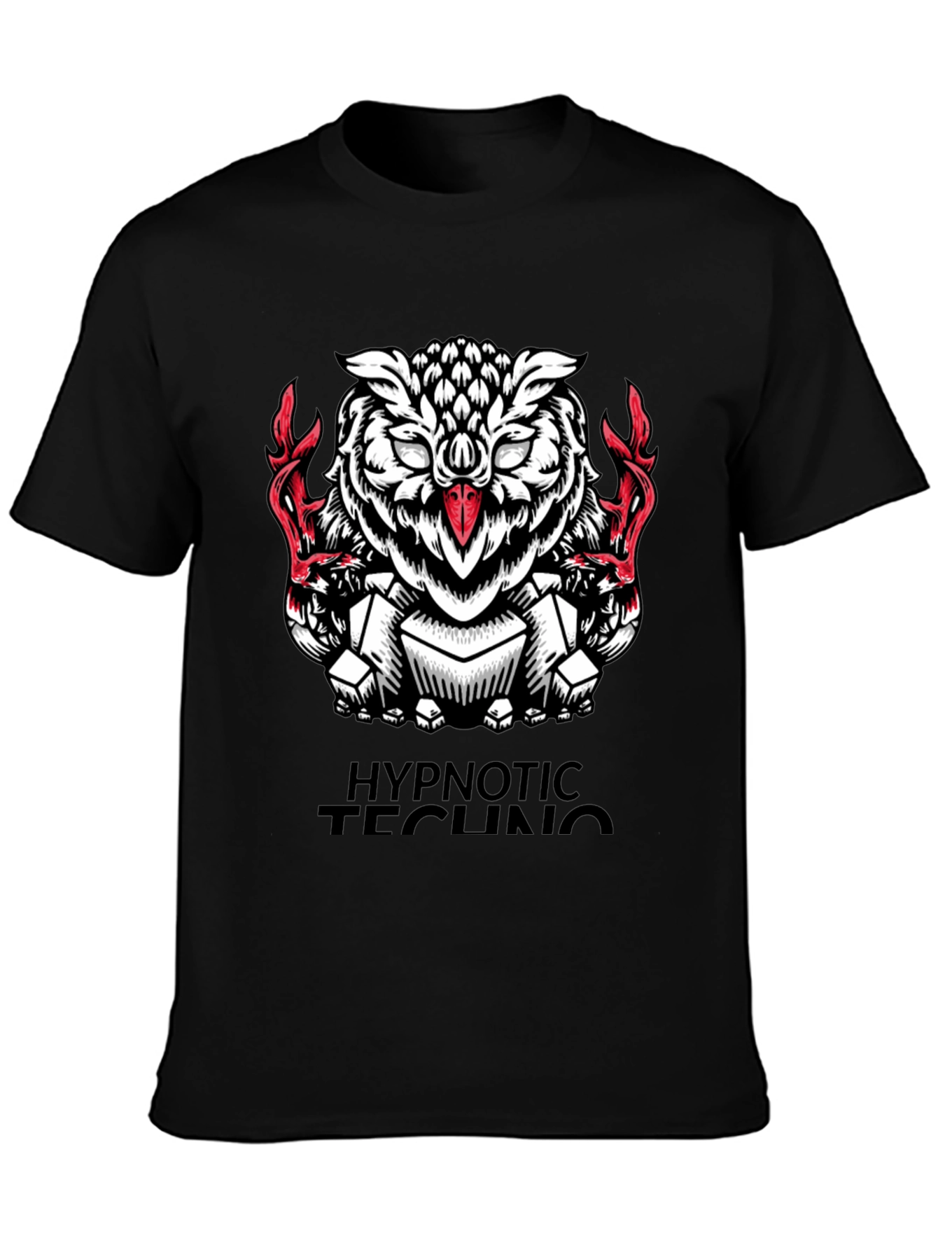 Hypnotic Techno Owl Graphic Tee
