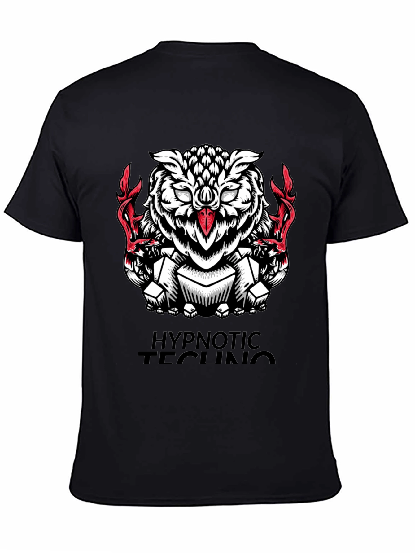 Hypnotic Techno Owl Graphic Tee