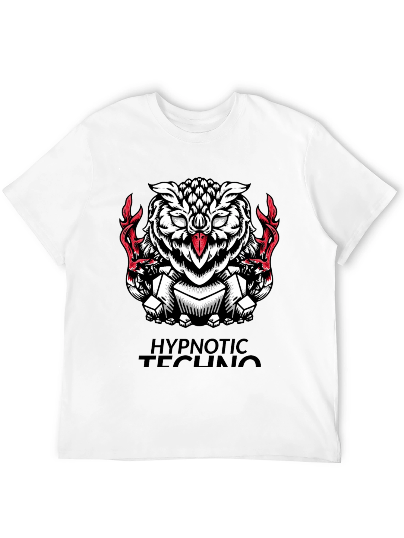Hypnotic Techno Owl Graphic Tee