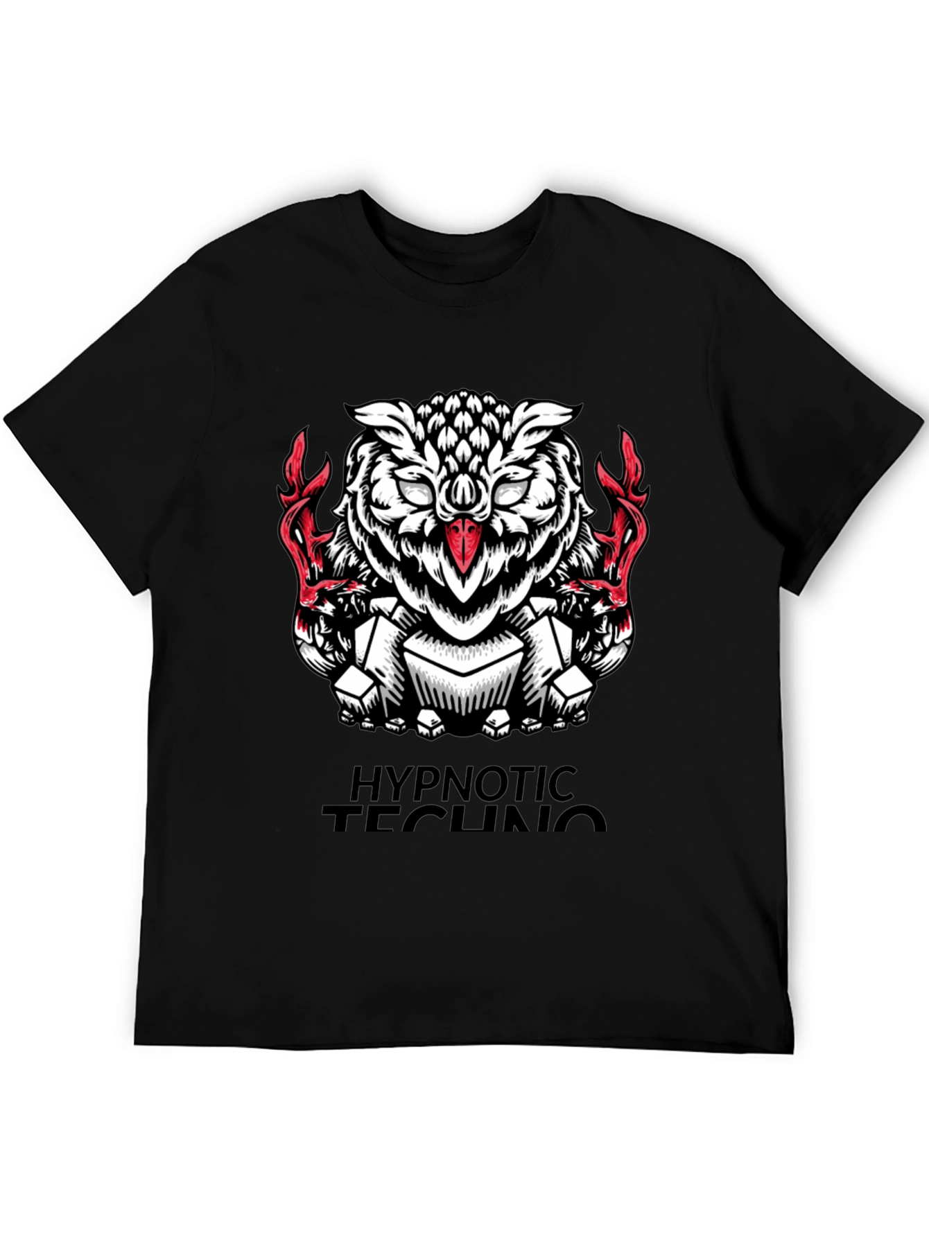 Hypnotic Techno Owl Graphic Tee