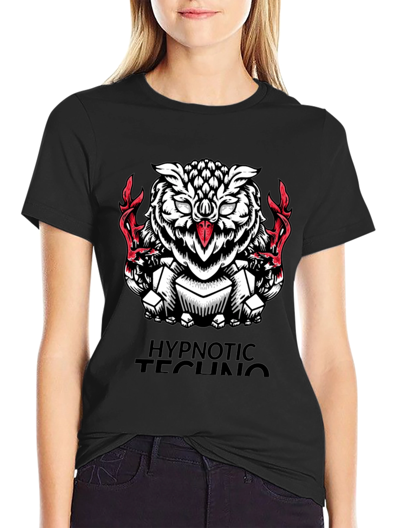 Hypnotic Techno Owl Graphic Tee