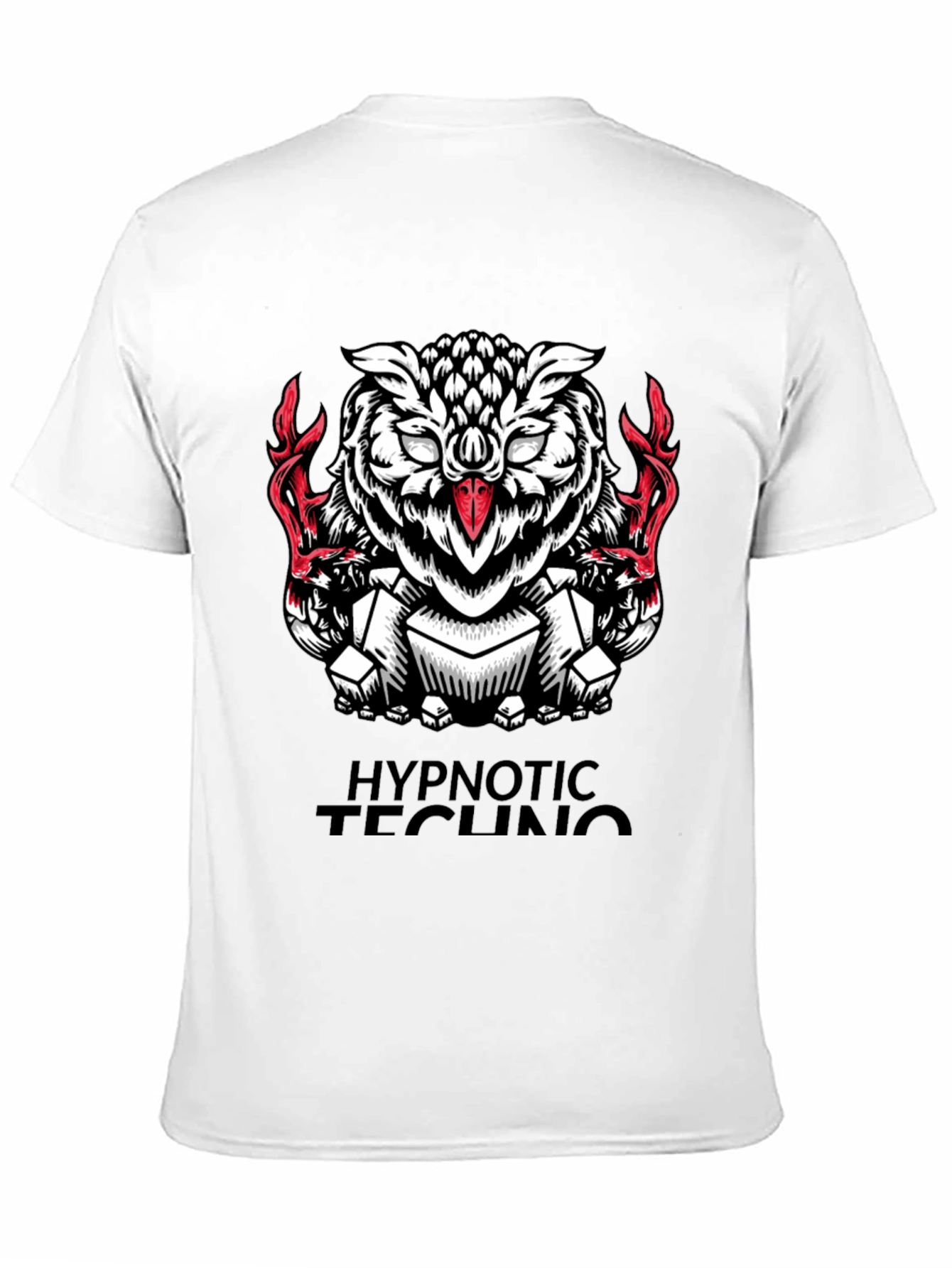 Hypnotic Techno Owl Graphic Tee