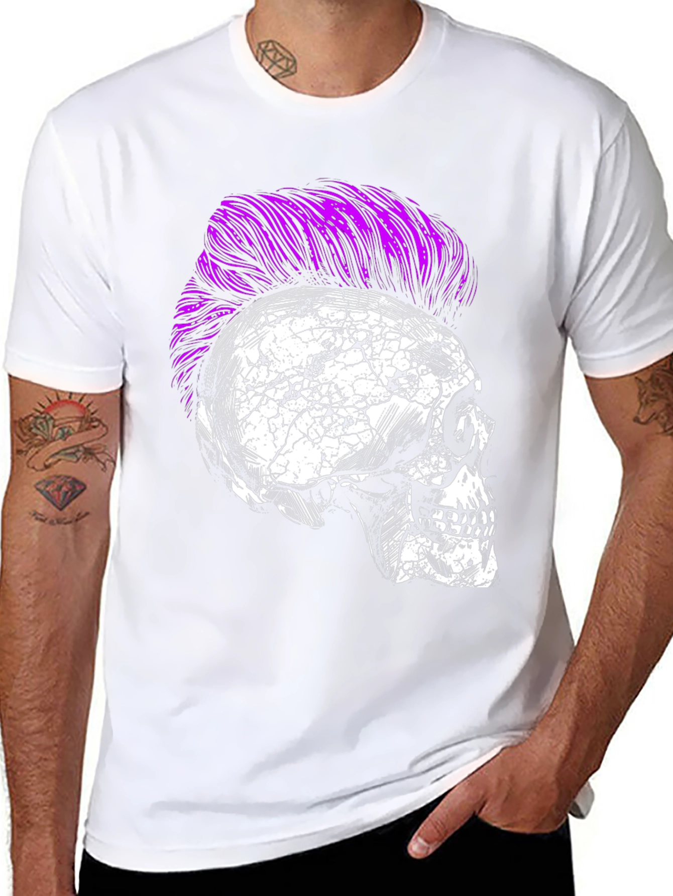 Skull Punk T-Shirt - Edgy Graphic Tee