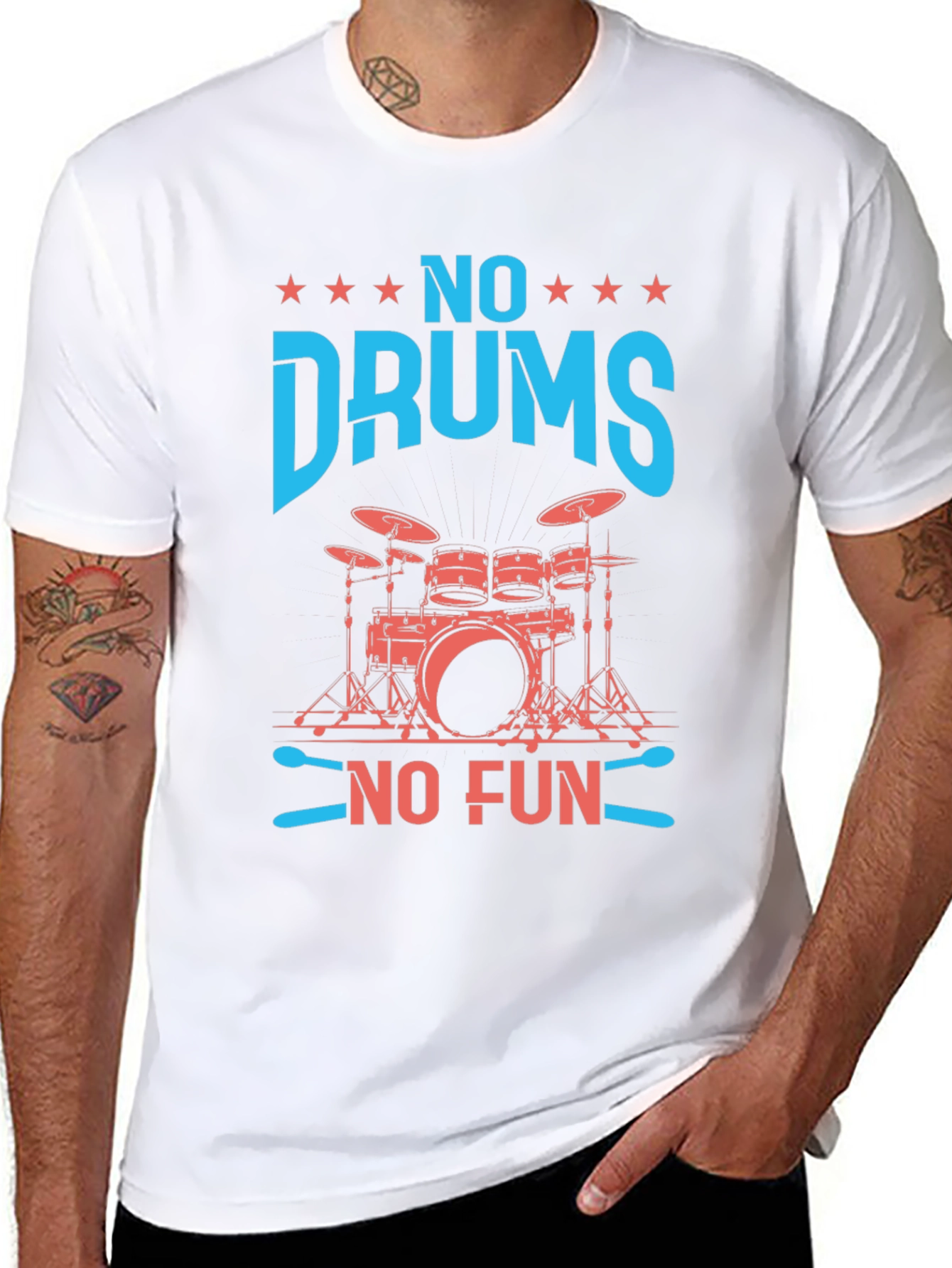 No Drums No Fun Graphic Tee