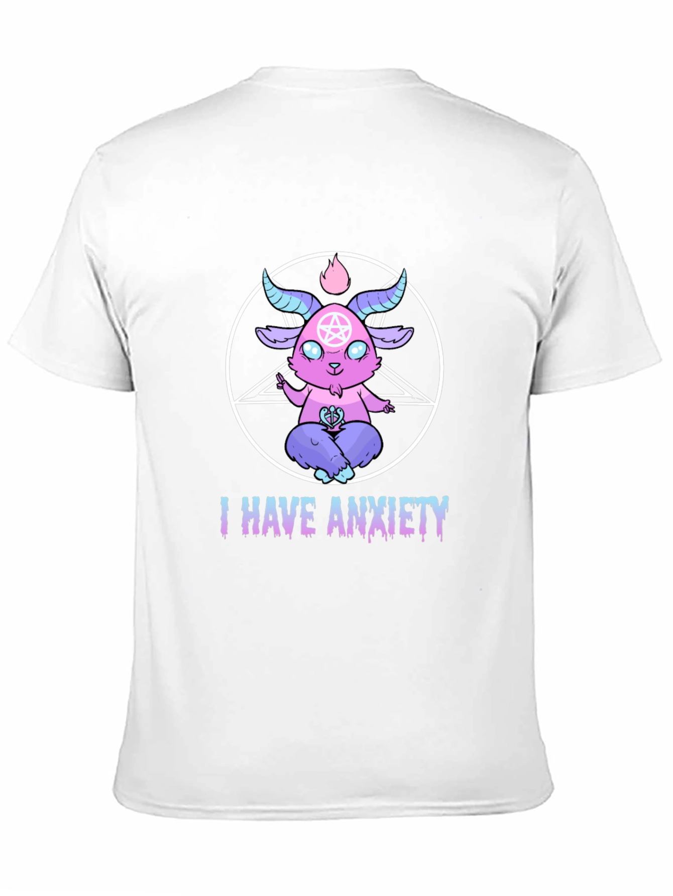 Anxiety Baphomet T-Shirt - Gothic Cartoon Goat Tee