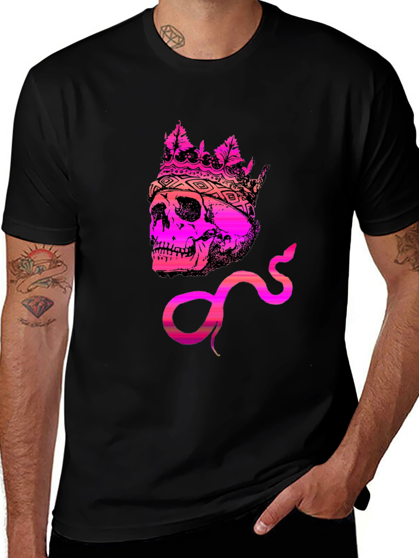 Skull King Snake Graphic Tee