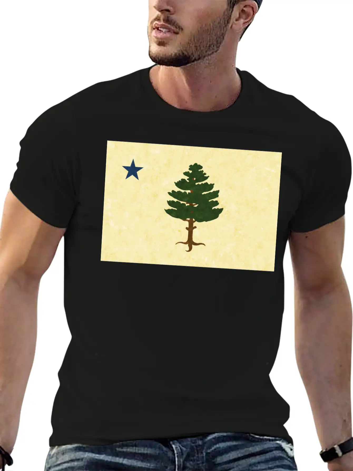 Original 1901 Maine Flag Unisex Casual T-Shirt – Clean Design For Daily Comfort