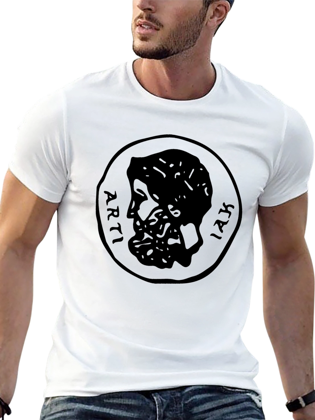 Ancient Coin Graphic Tee - Black