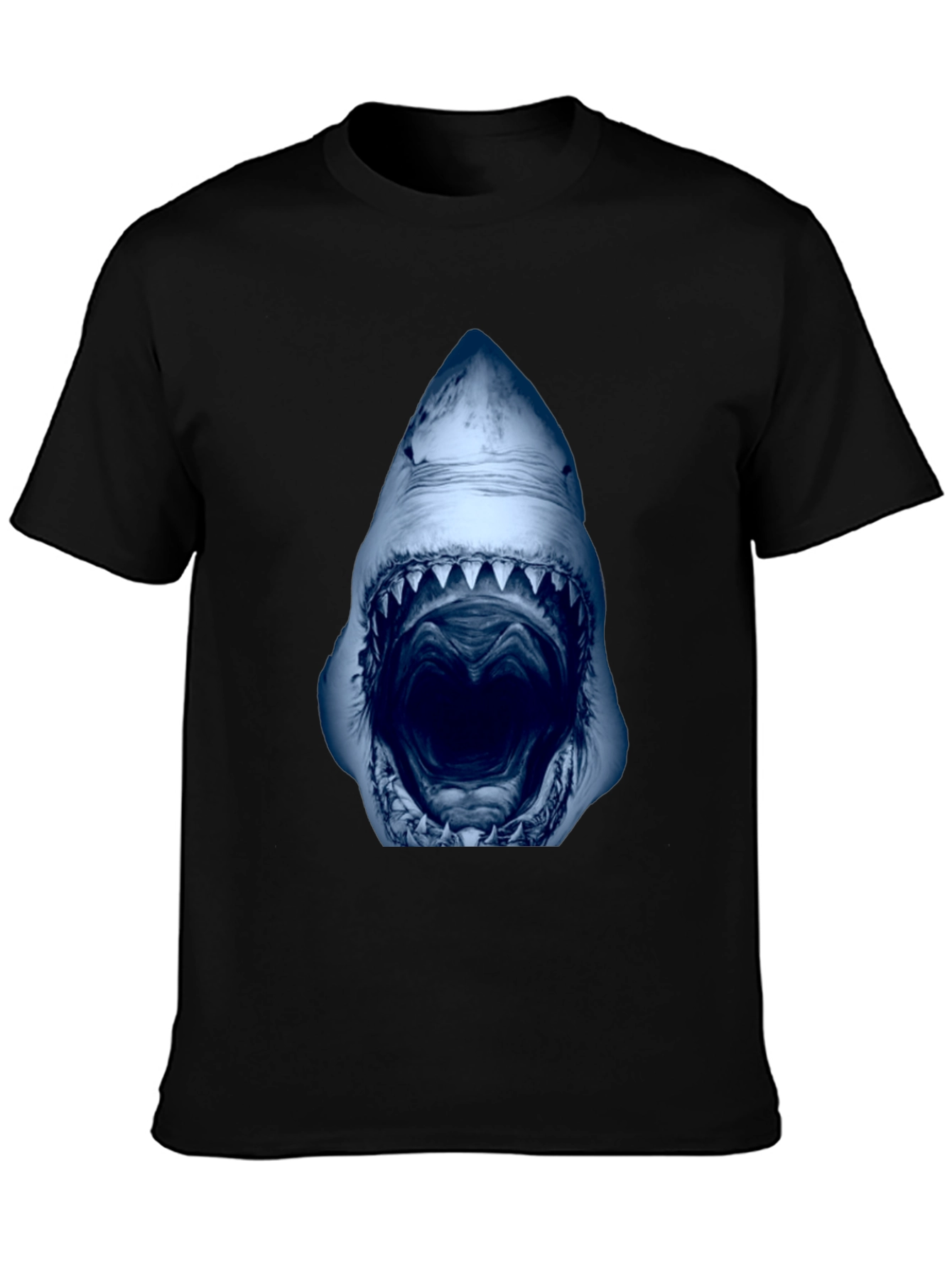 Shark Mouth Graphic Black T-Shirt