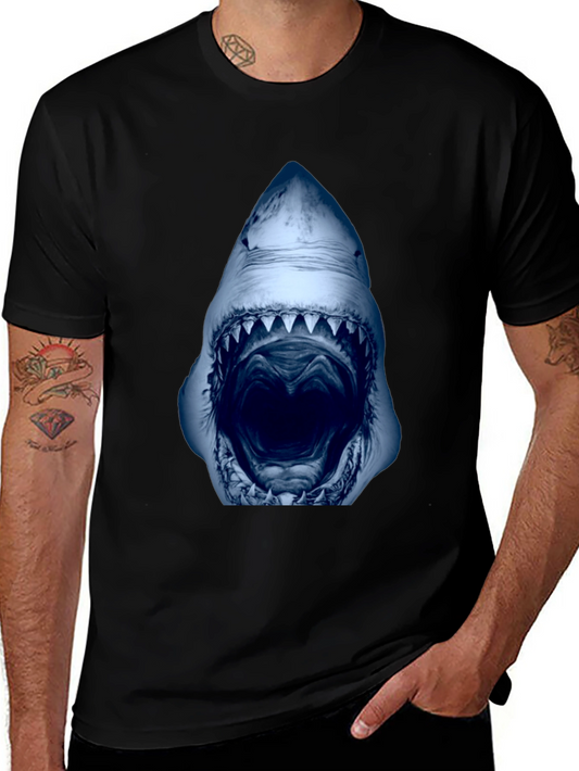 Shark Mouth Graphic Black T-Shirt