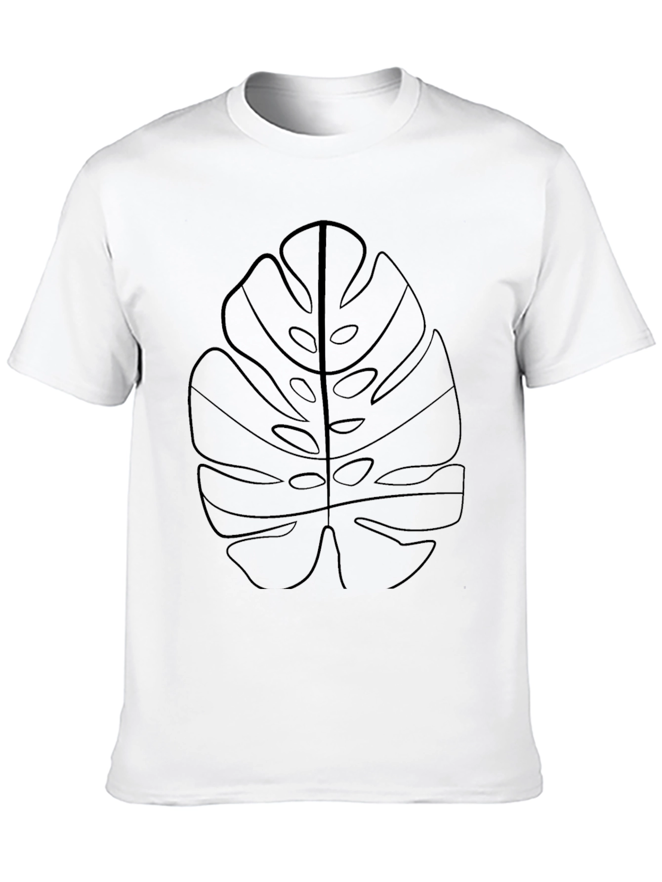 Monstera Leaf Graphic Black T-Shirt
