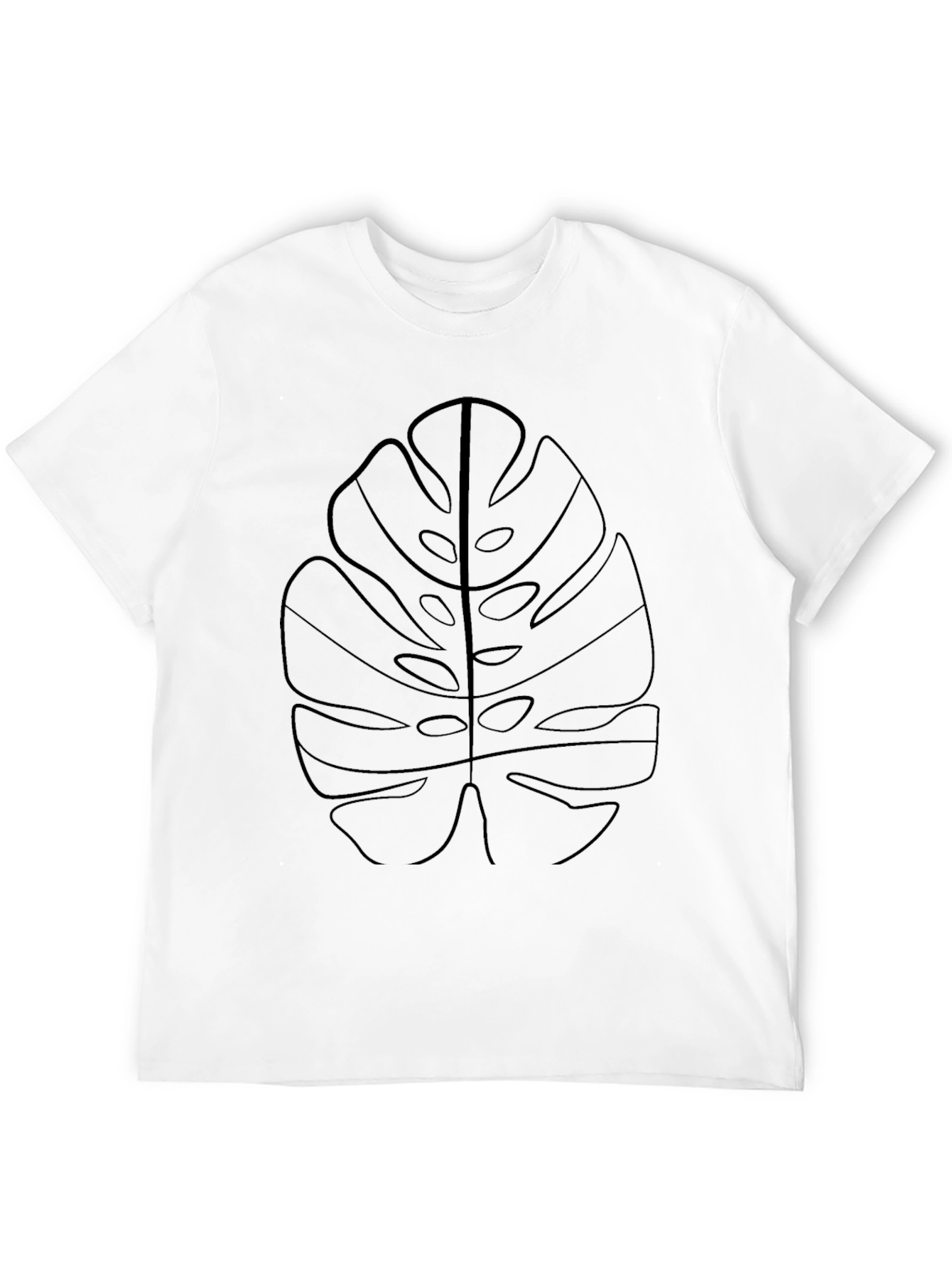 Monstera Leaf Graphic Black T-Shirt