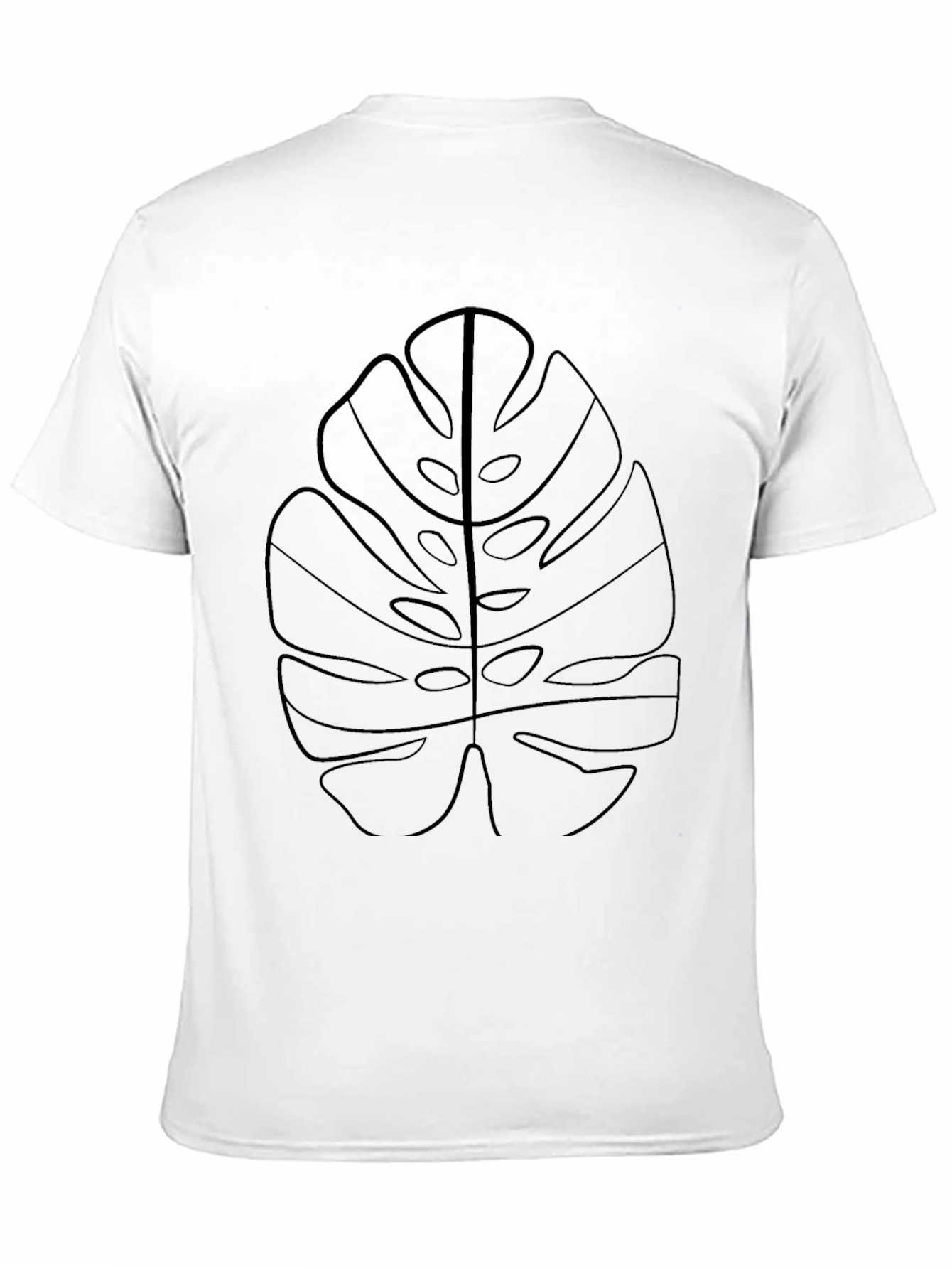 Monstera Leaf Graphic Black T-Shirt