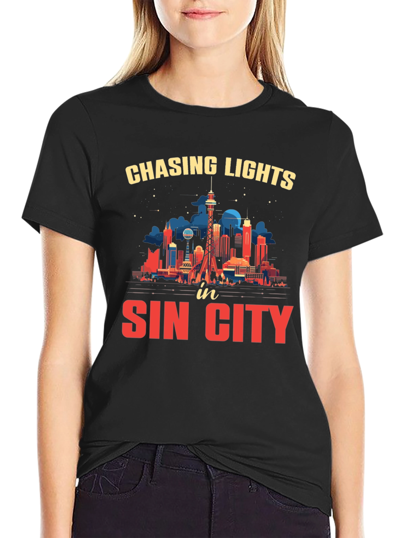 Chasing Lights Sin City T-Shirt