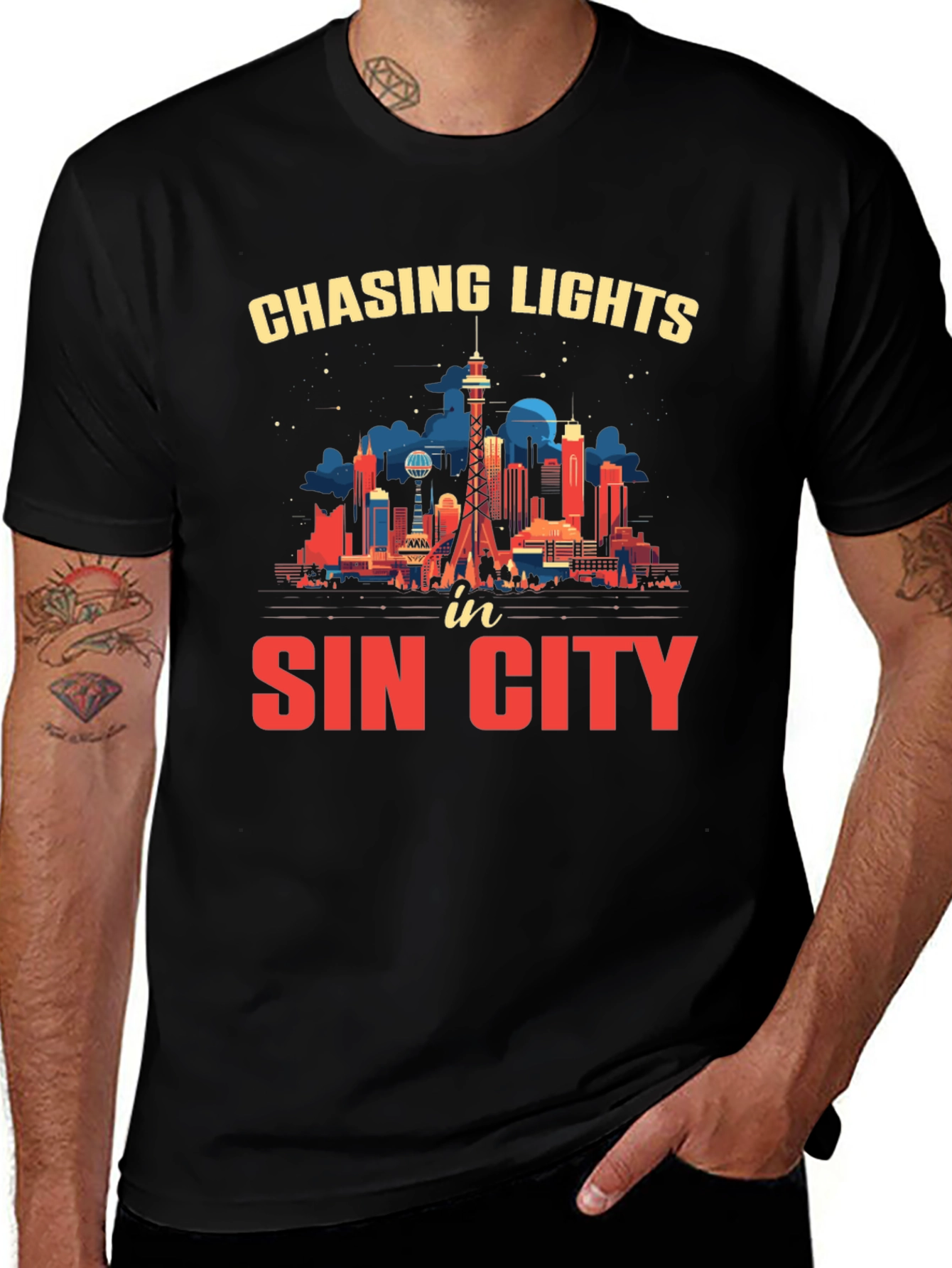 Chasing Lights Sin City T-Shirt