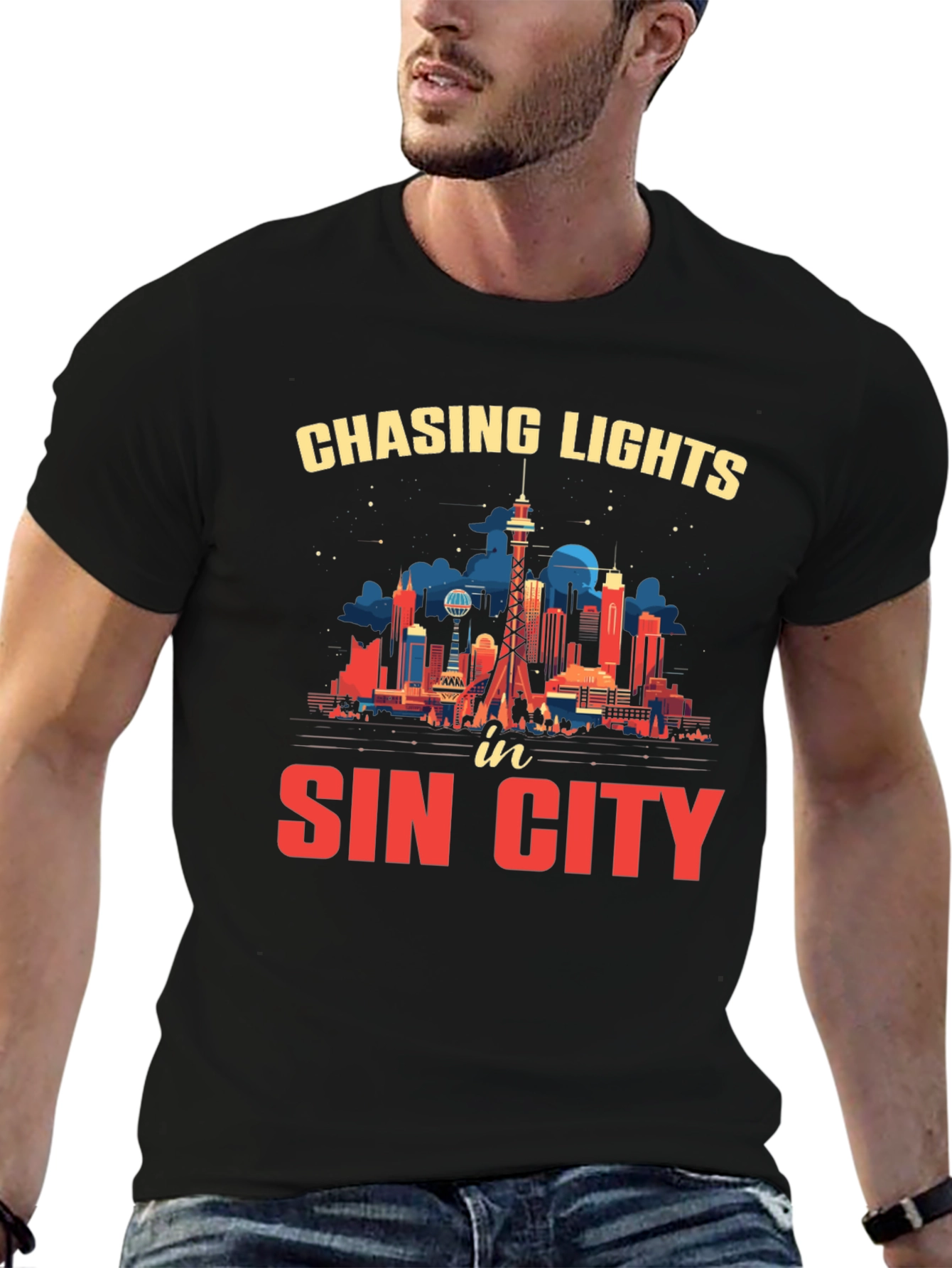 Chasing Lights Sin City T-Shirt