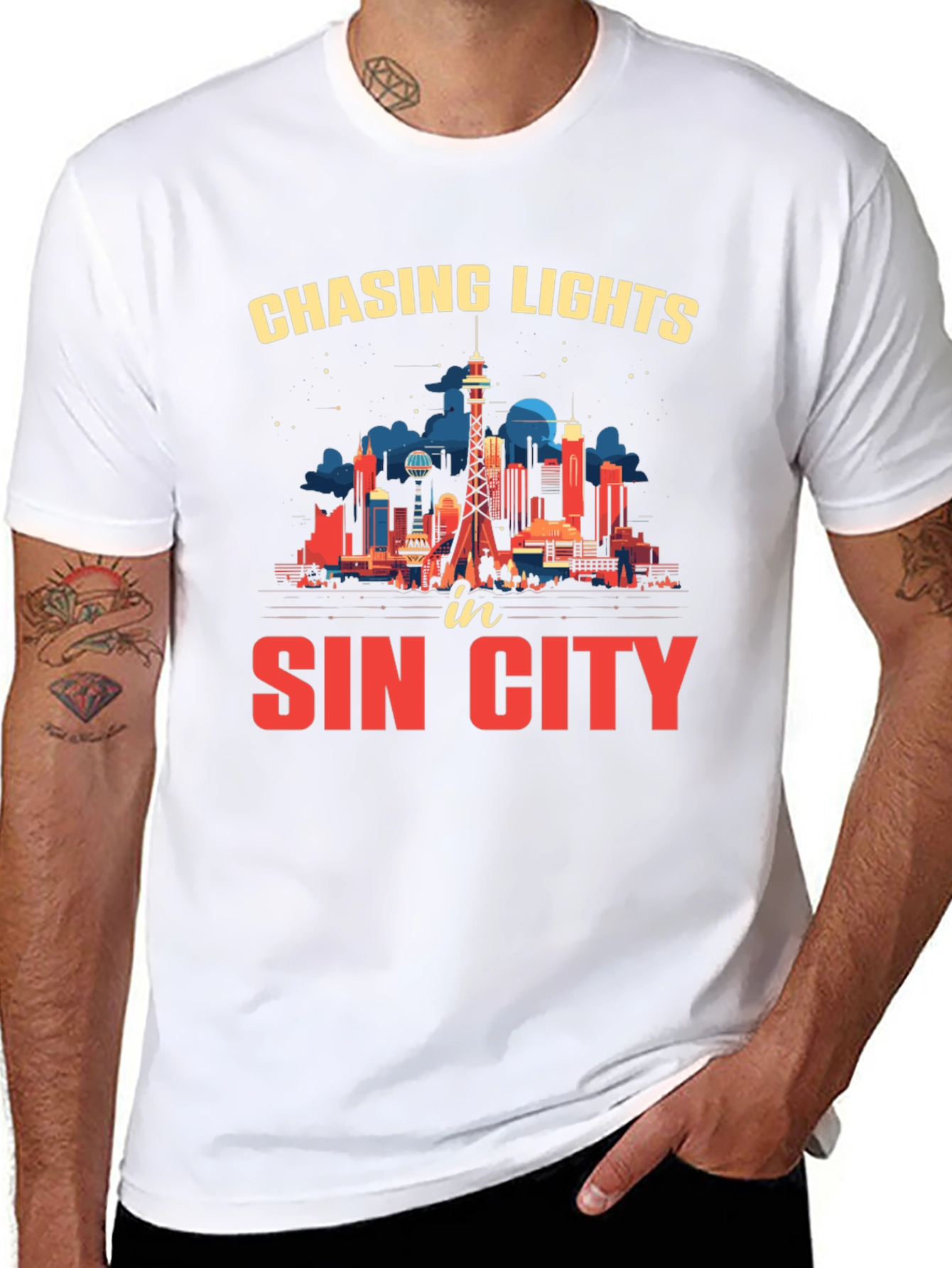 Chasing Lights Sin City T-Shirt