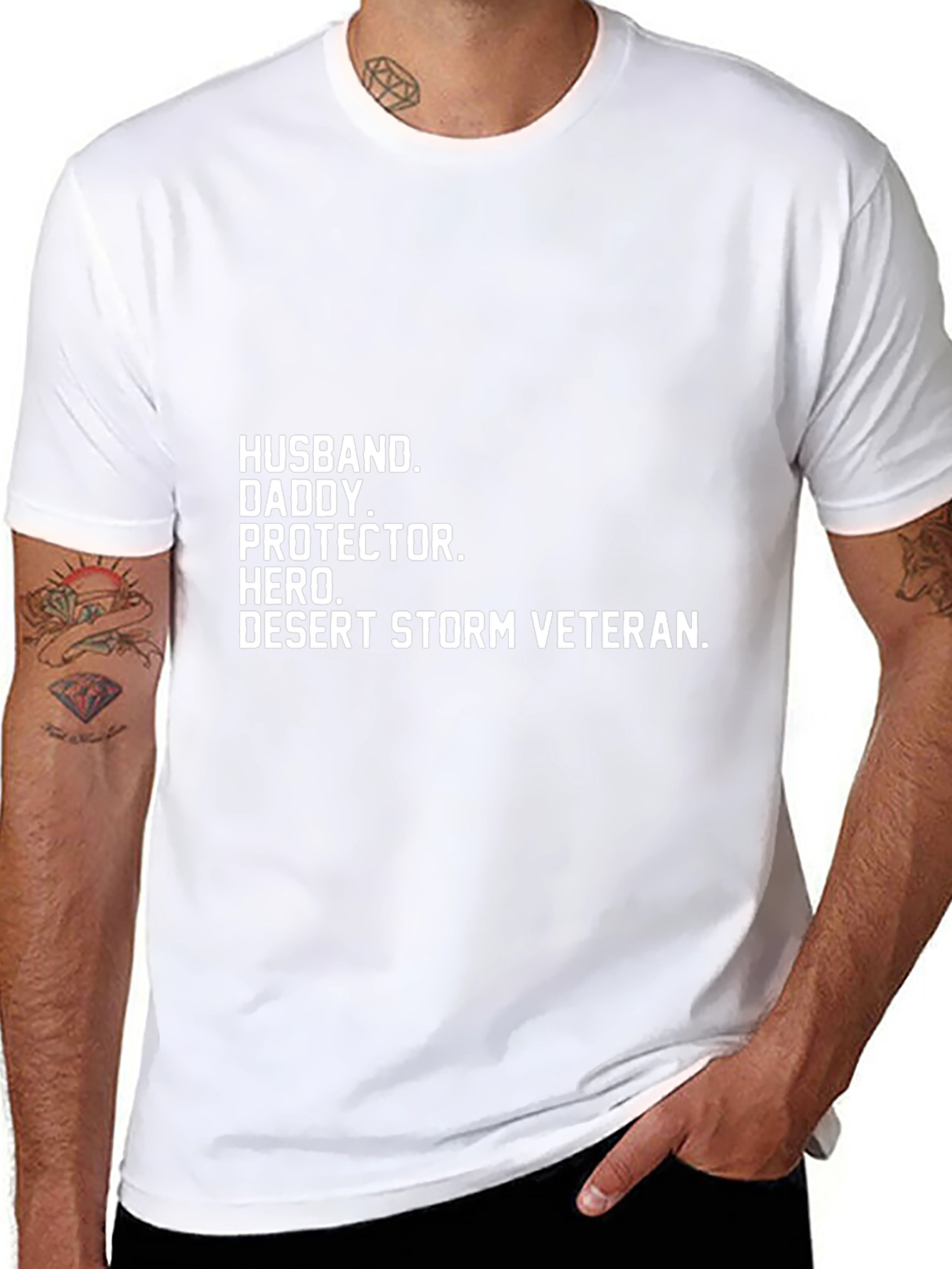 Husband Daddy Hero Desert Storm Veteran T-Shirt