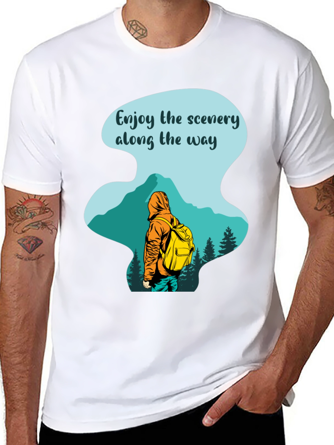 Enjoy The Scenery T-Shirt: Hiking Adventure Tee