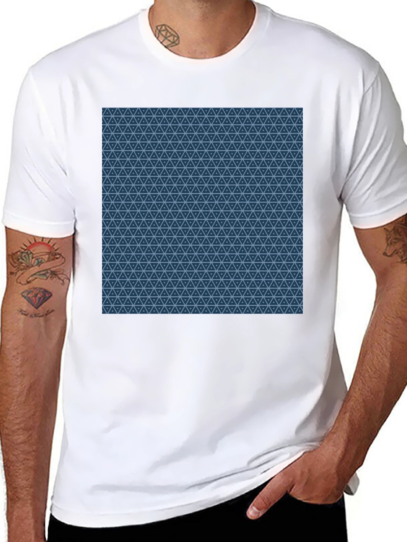 Geometric Pattern Tee - Cool Casual Style