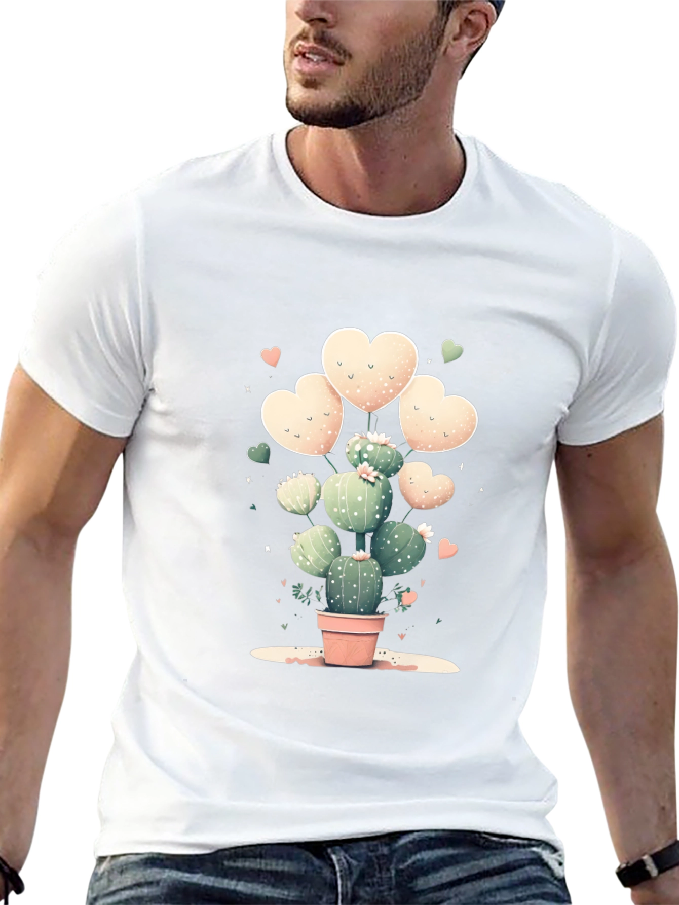 Cactus Heart T-Shirt - Cute Plant Lover Tee