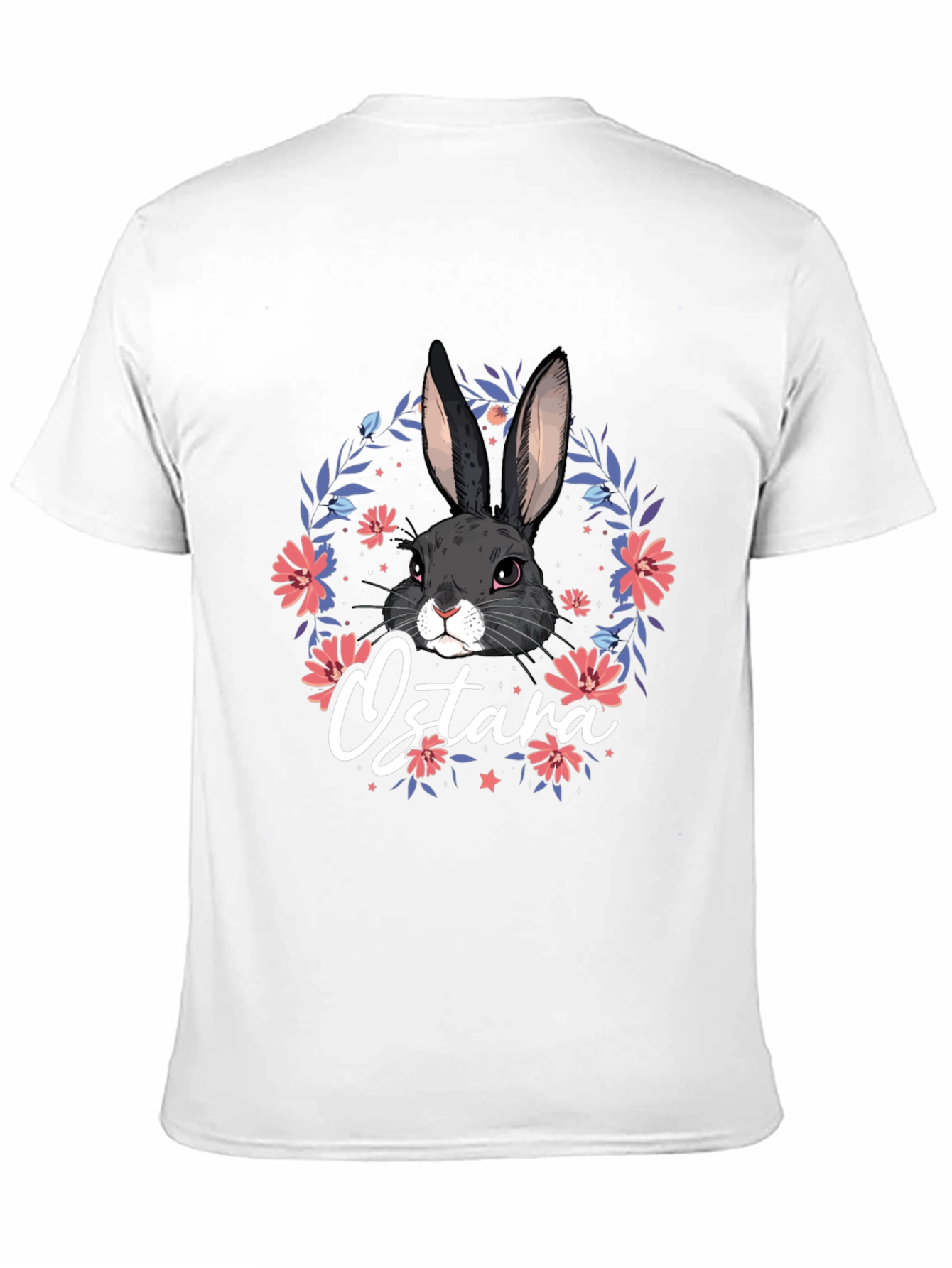 Ostara Bunny Floral T-Shirt - Black