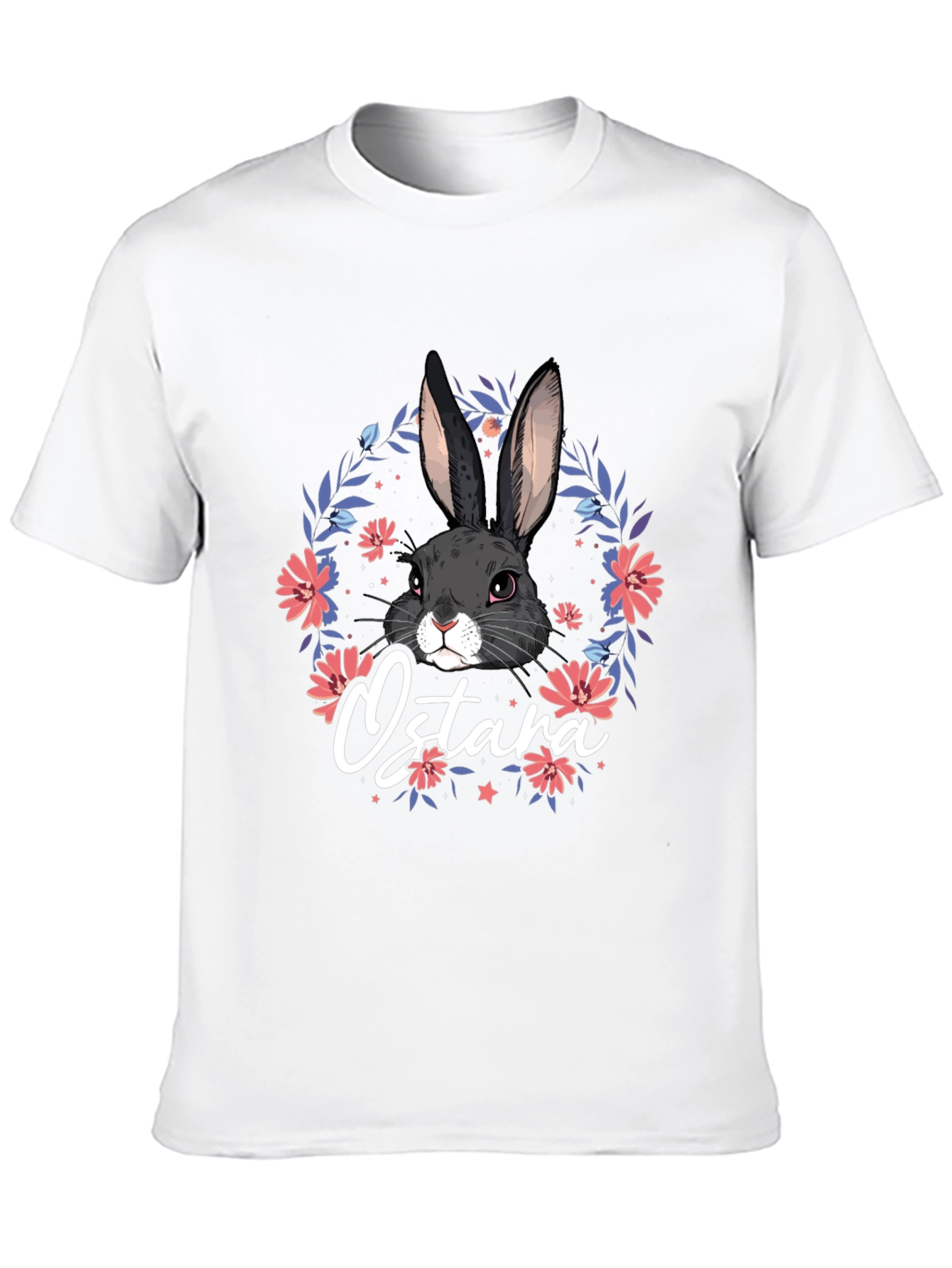 Ostara Bunny Floral T-Shirt - Black