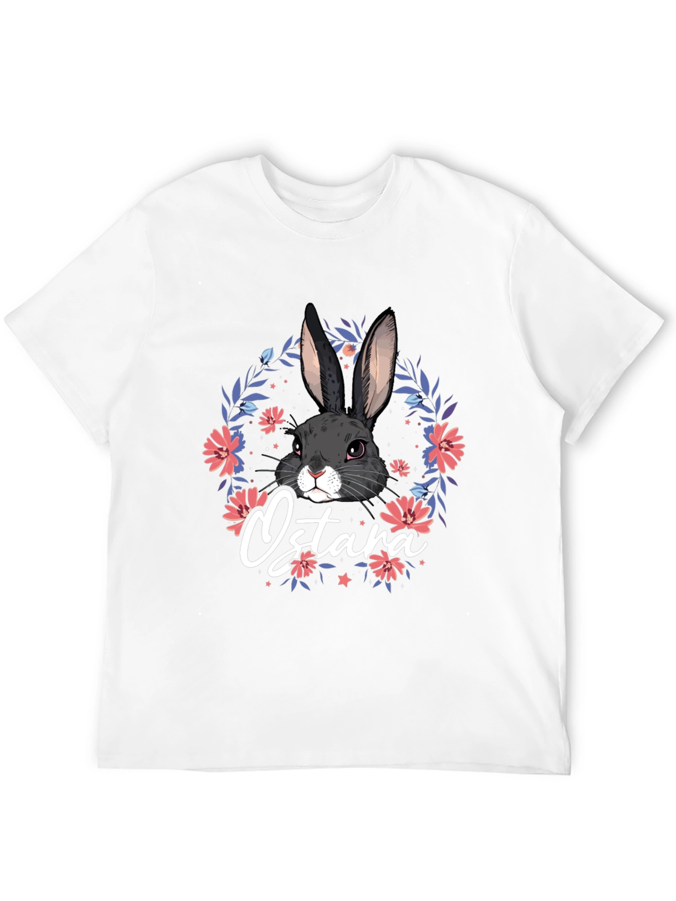 Ostara Bunny Floral T-Shirt - Black