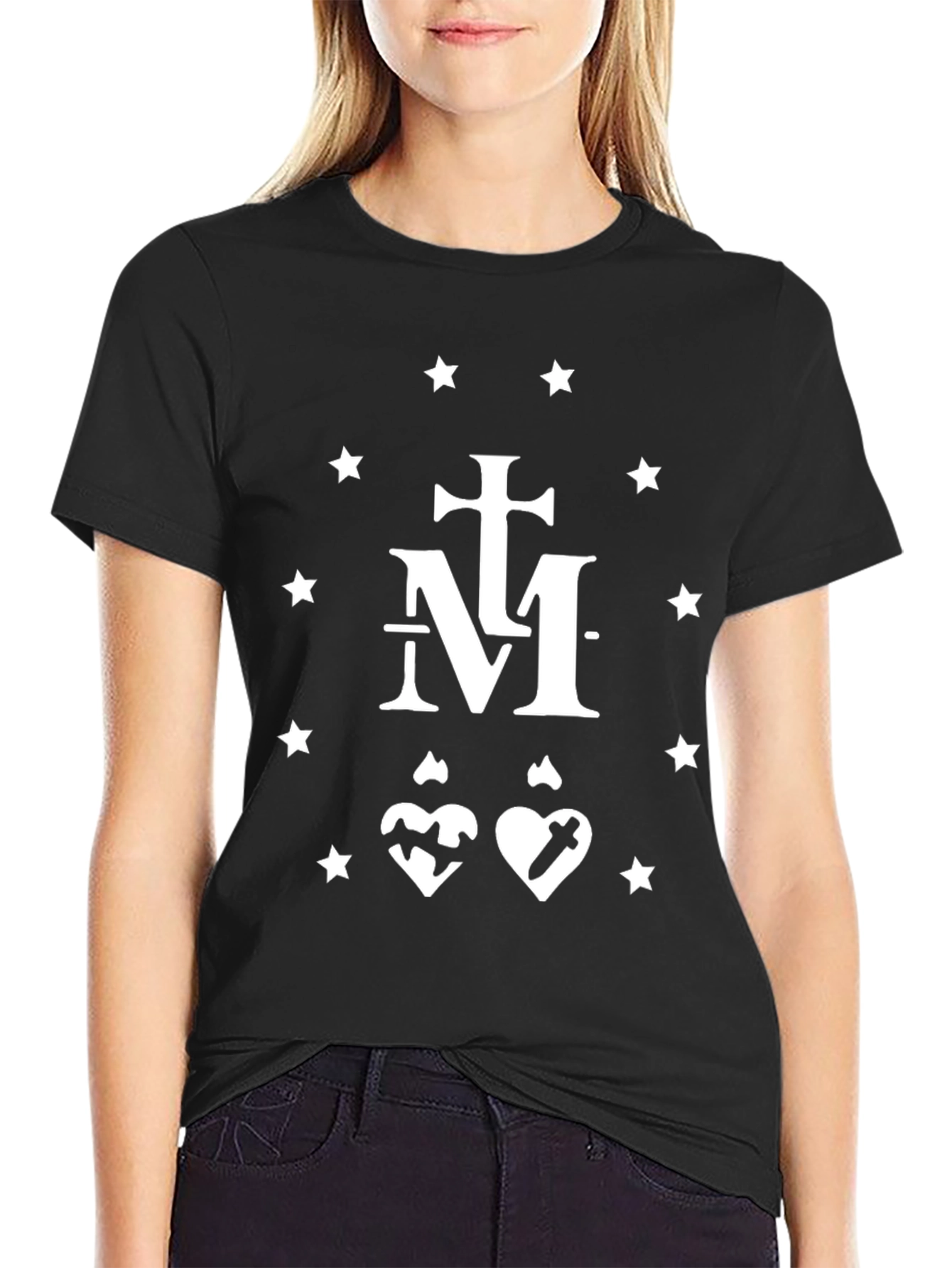 Miraculous Medal T-Shirt Religious Marian Devotion