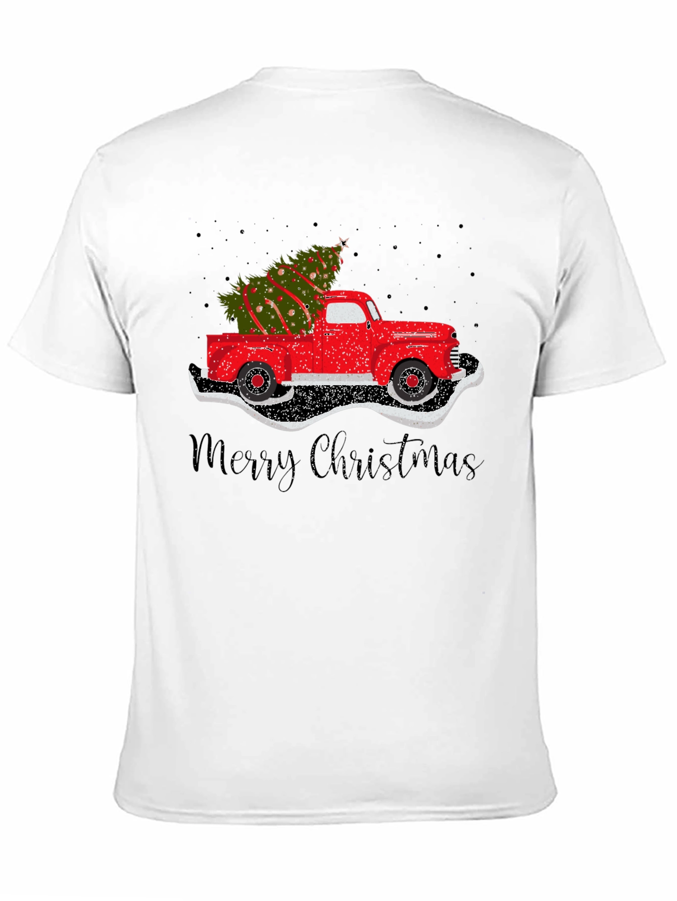 Christmas Tree Truck Graphic T-Shirt
