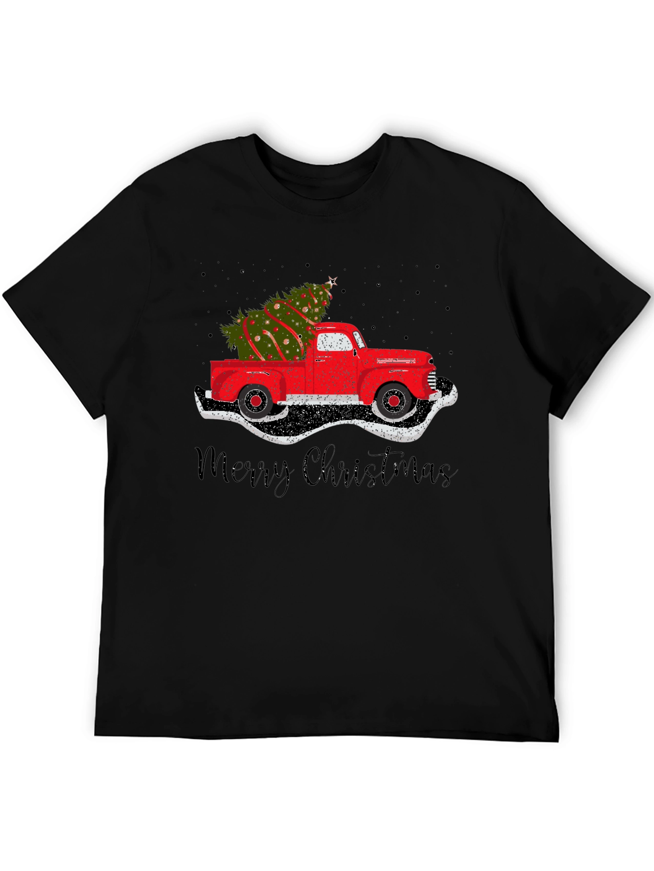 Christmas Tree Truck Graphic T-Shirt