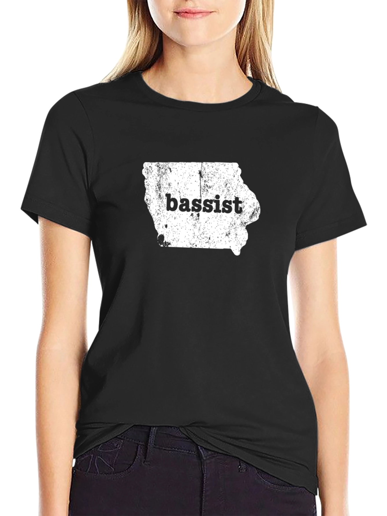 Iowa Bassist Graphic T-Shirt - Musician State Pride