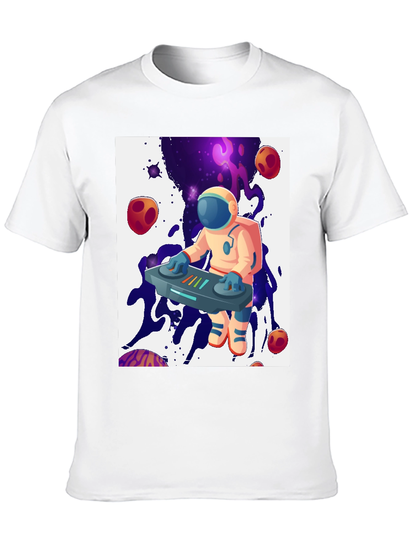 Astronaut DJ Graphic Tee - Cosmic Beats Shirt