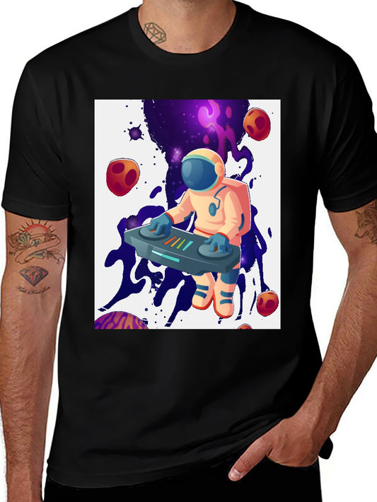 Astronaut DJ Graphic Tee - Cosmic Beats Shirt