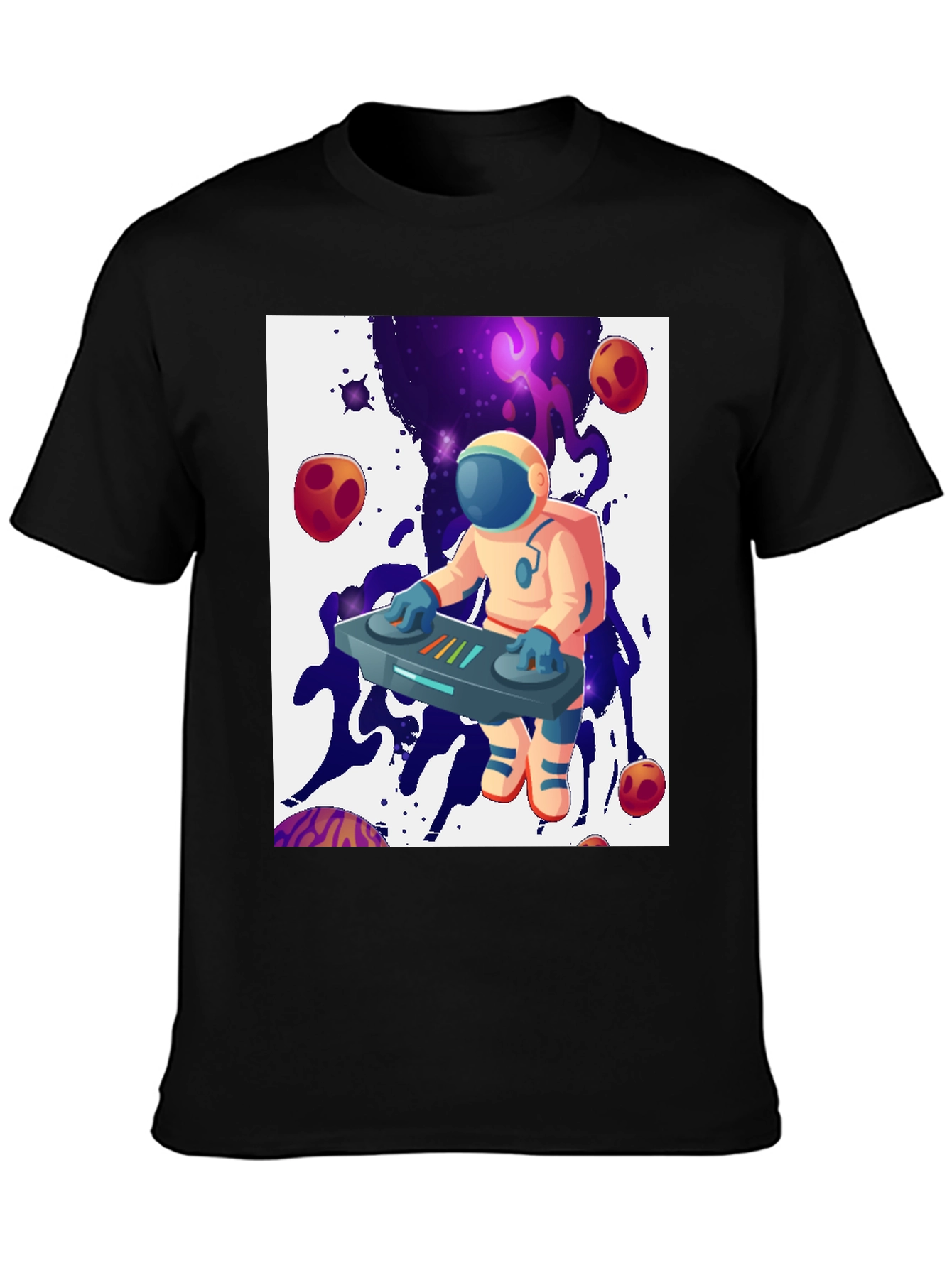 Astronaut DJ Graphic Tee - Cosmic Beats Shirt