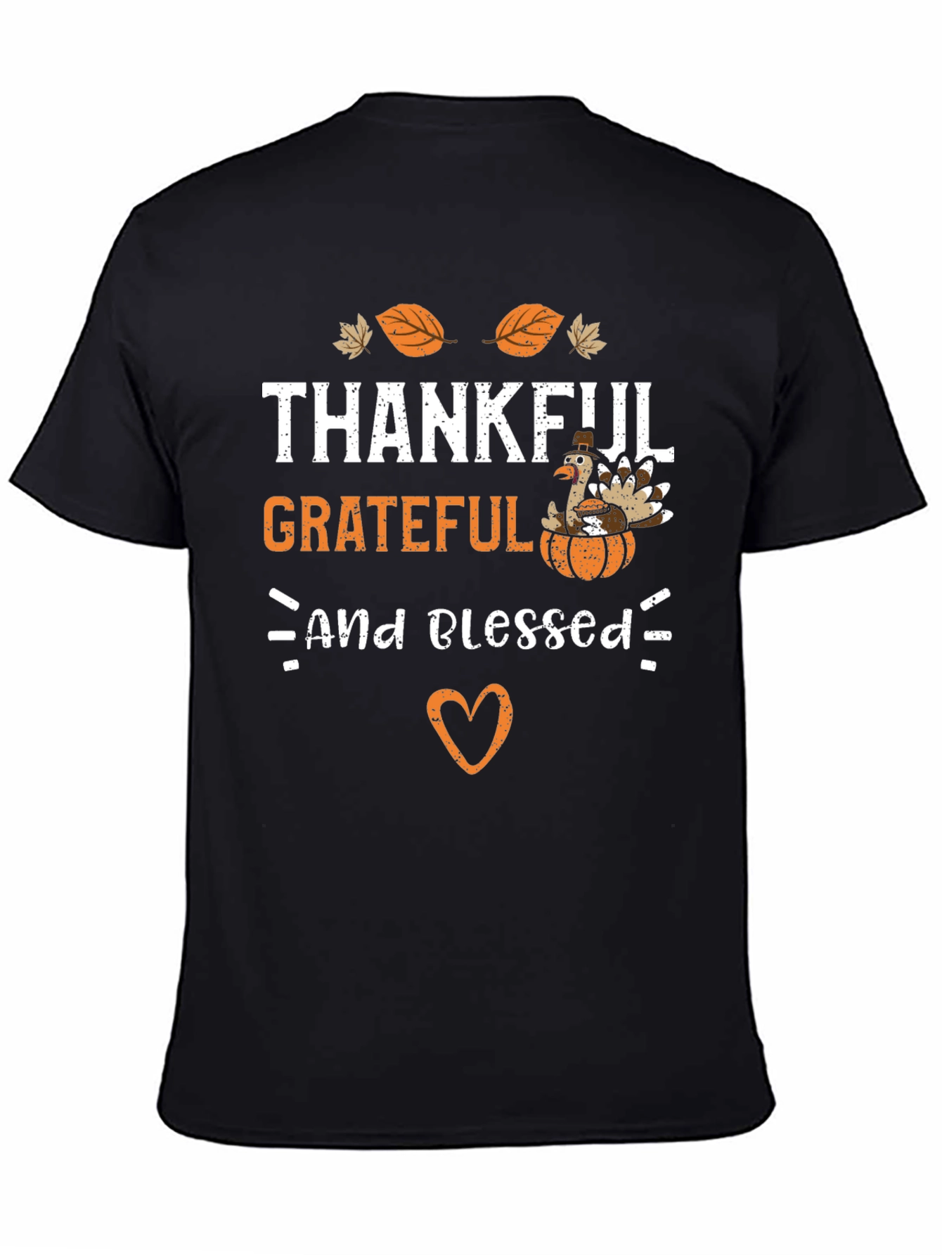 Thankful Grateful Blessed Turkey T-Shirt
