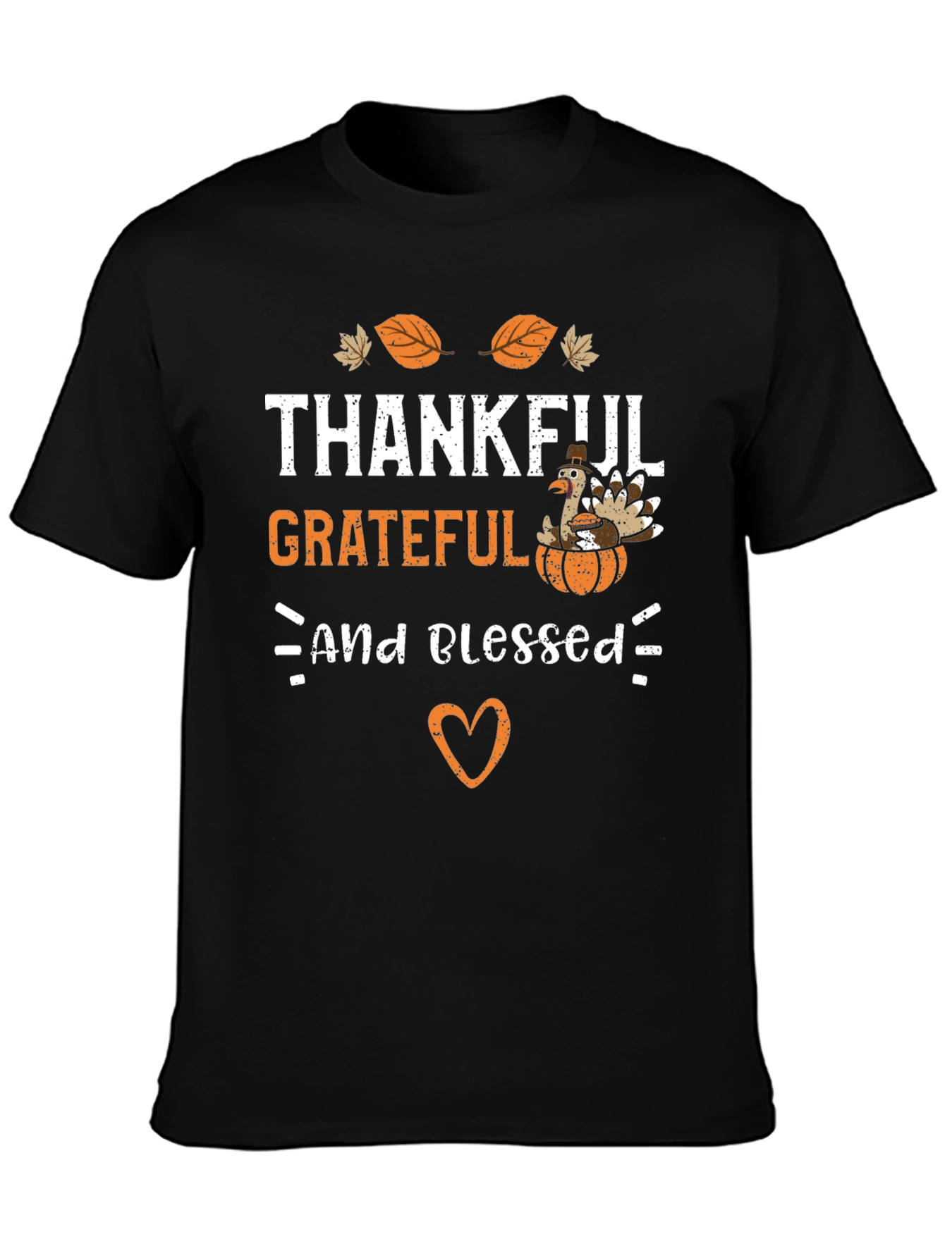 Thankful Grateful Blessed Turkey T-Shirt