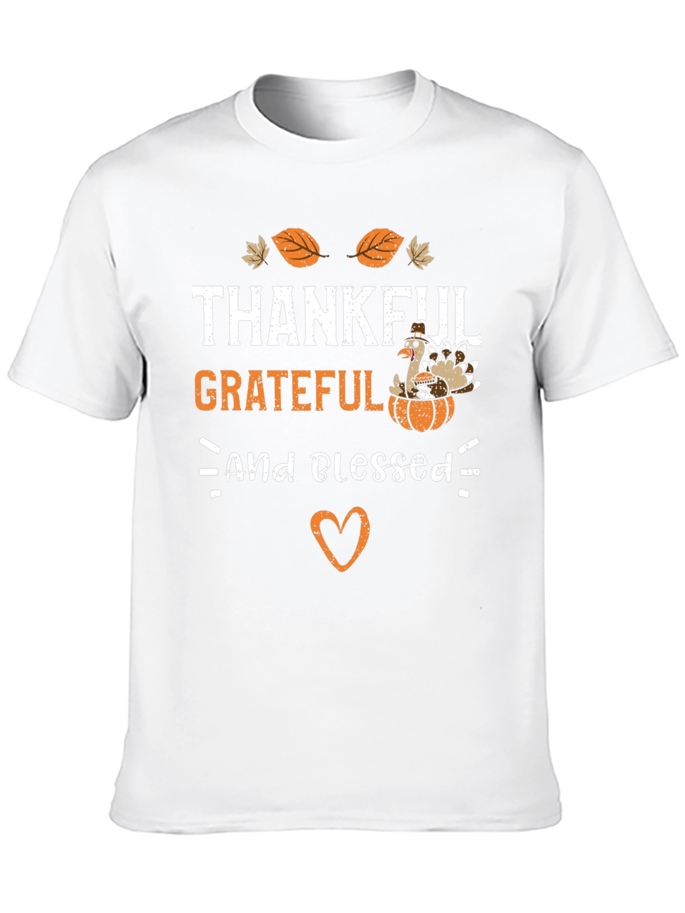 Thankful Grateful Blessed Turkey T-Shirt