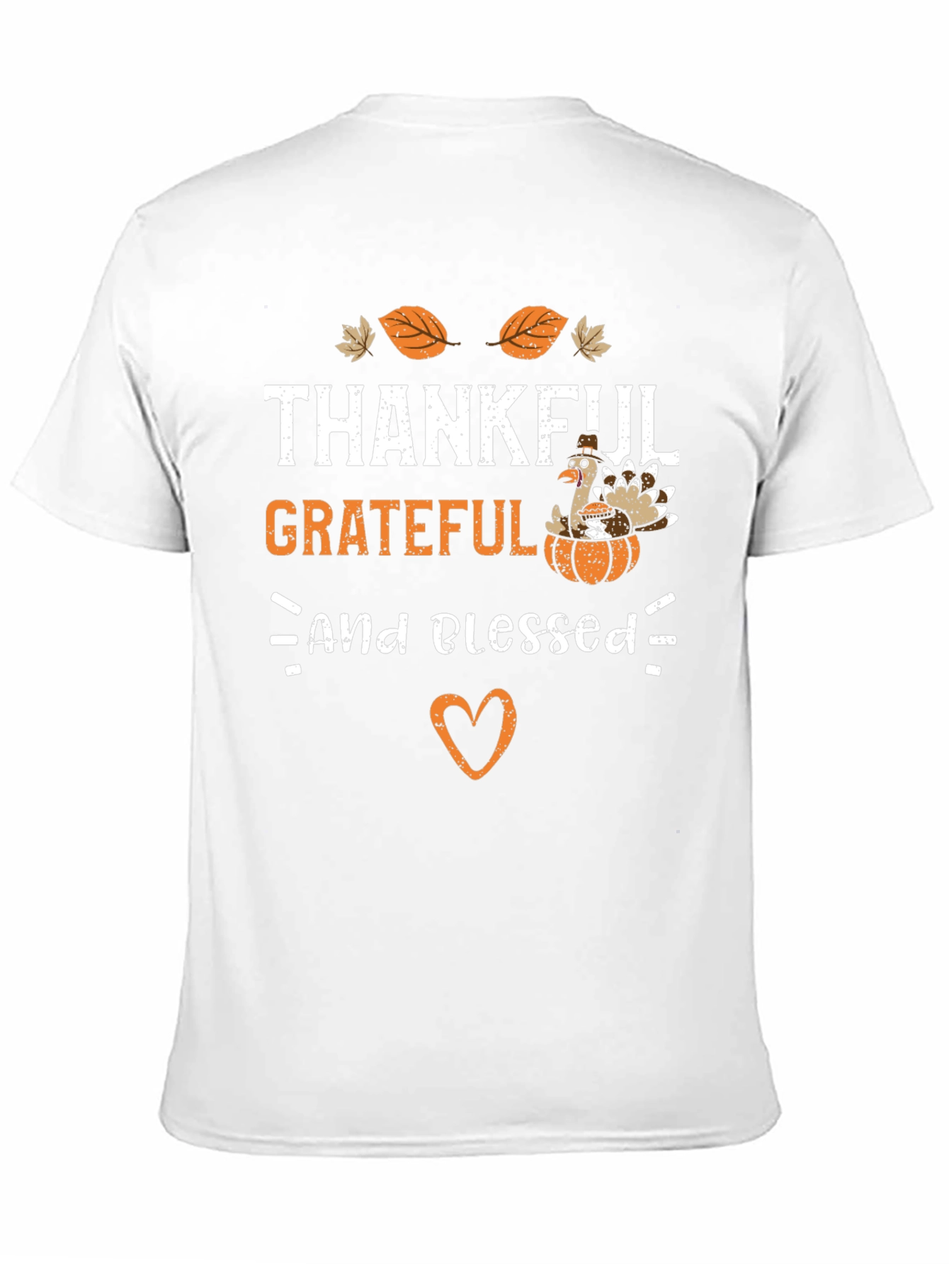 Thankful Grateful Blessed Turkey T-Shirt